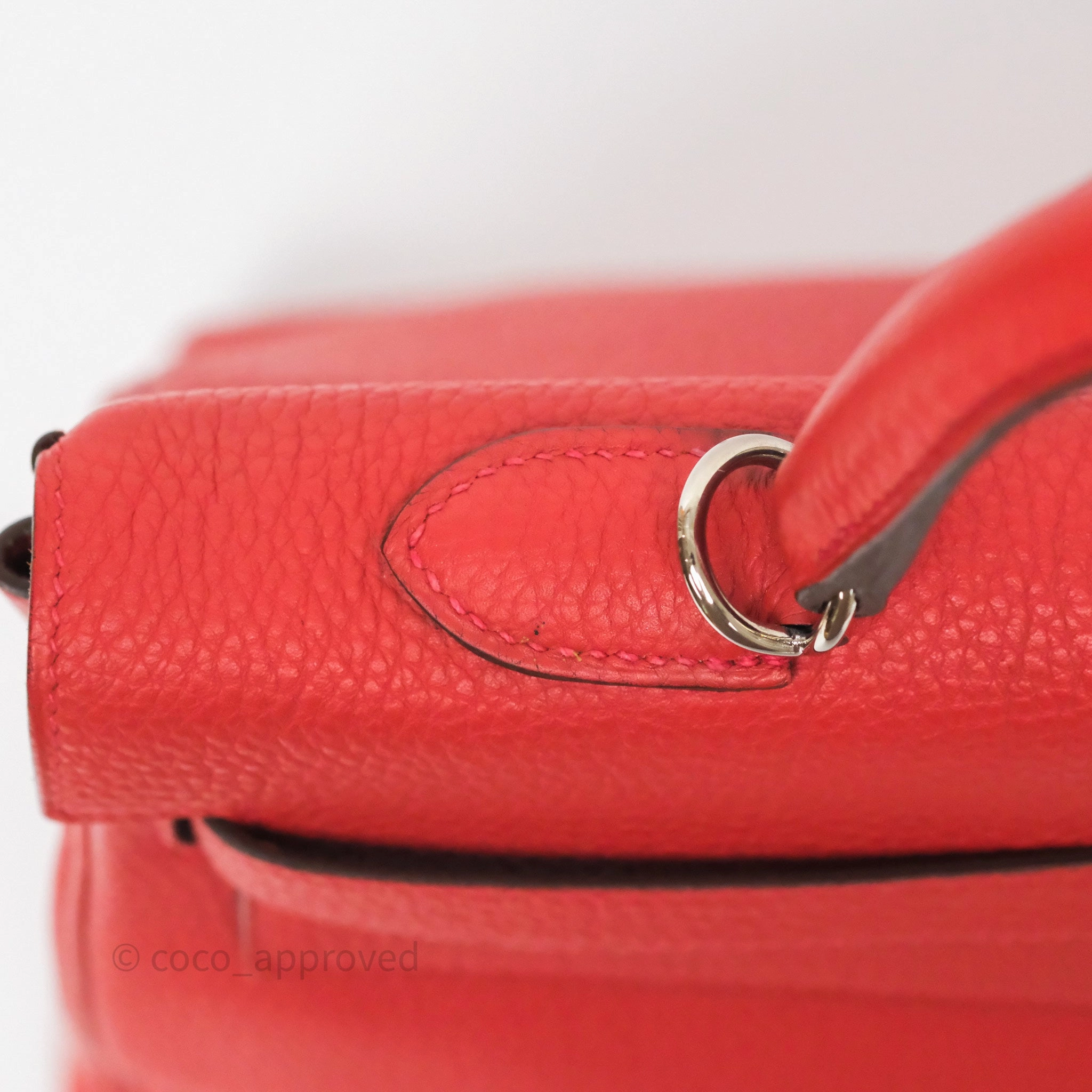 Herms Kelly 35 Retourne Red Togo Palladium Hardware