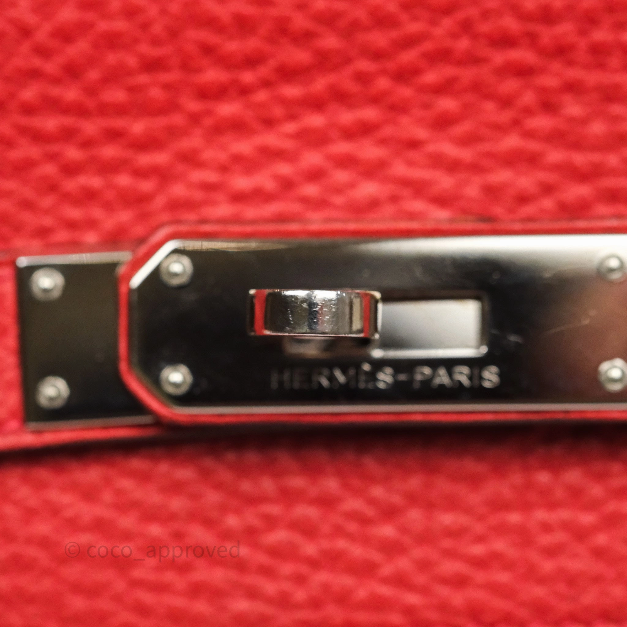 Herms Kelly 35 Retourne Red Togo Palladium Hardware