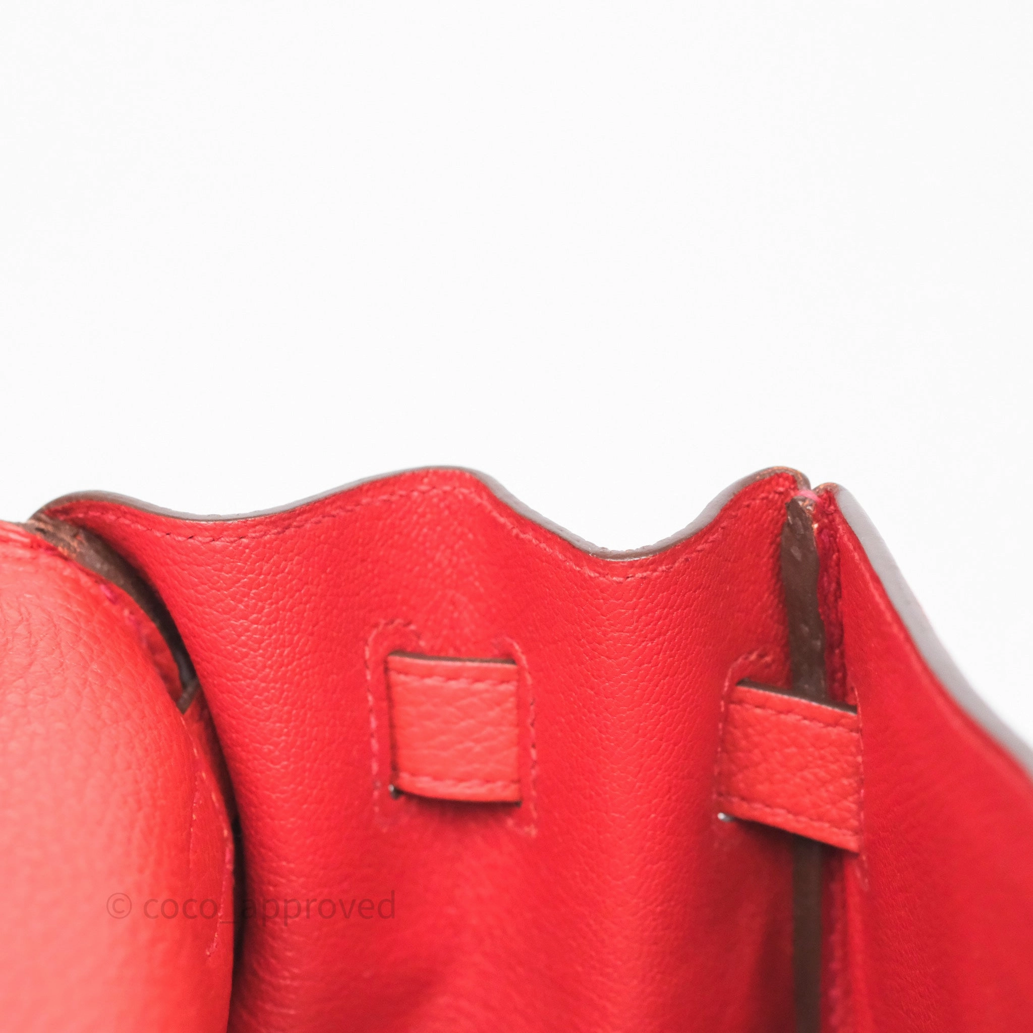 Herms Kelly 35 Retourne Red Togo Palladium Hardware