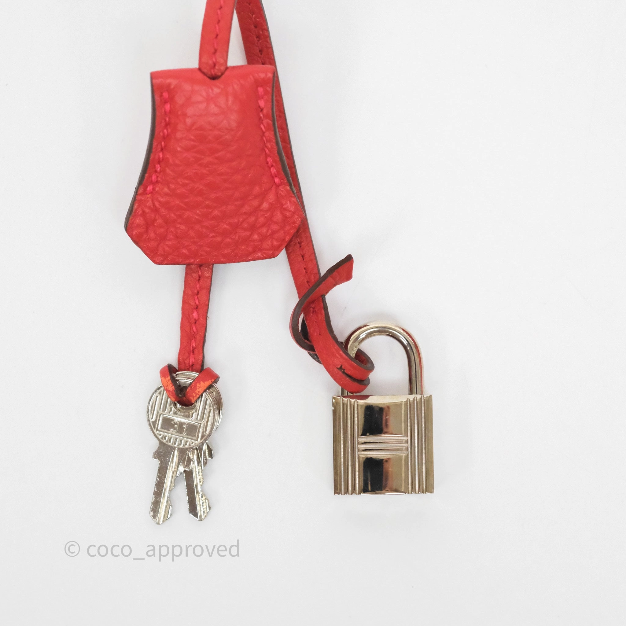 Herms Kelly 35 Retourne Red Togo Palladium Hardware