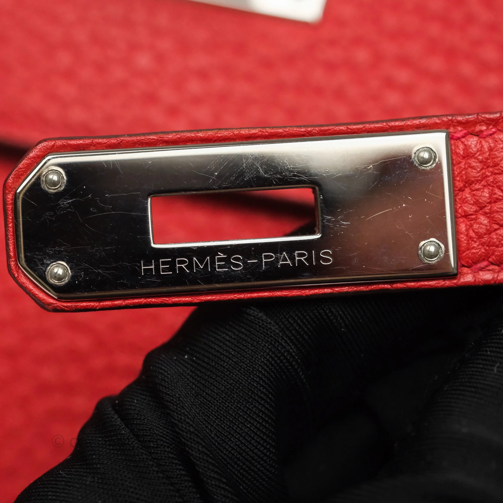 Herms Kelly 35 Retourne Red Togo Palladium Hardware