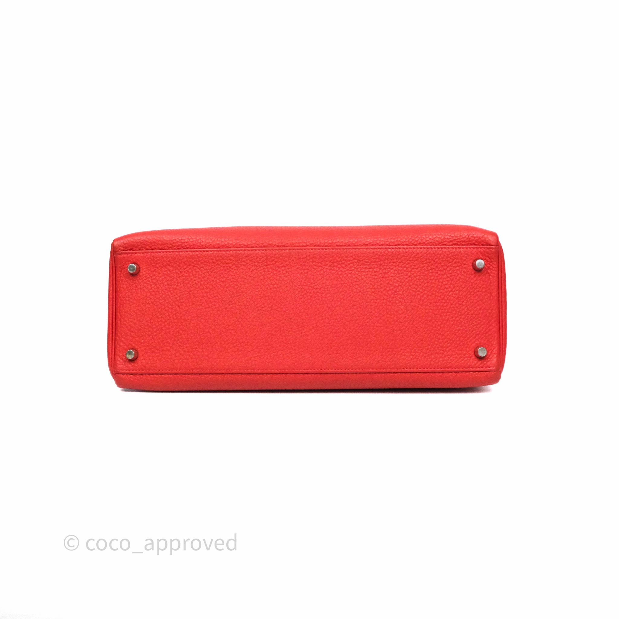 Herms Kelly 35 Retourne Red Togo Palladium Hardware