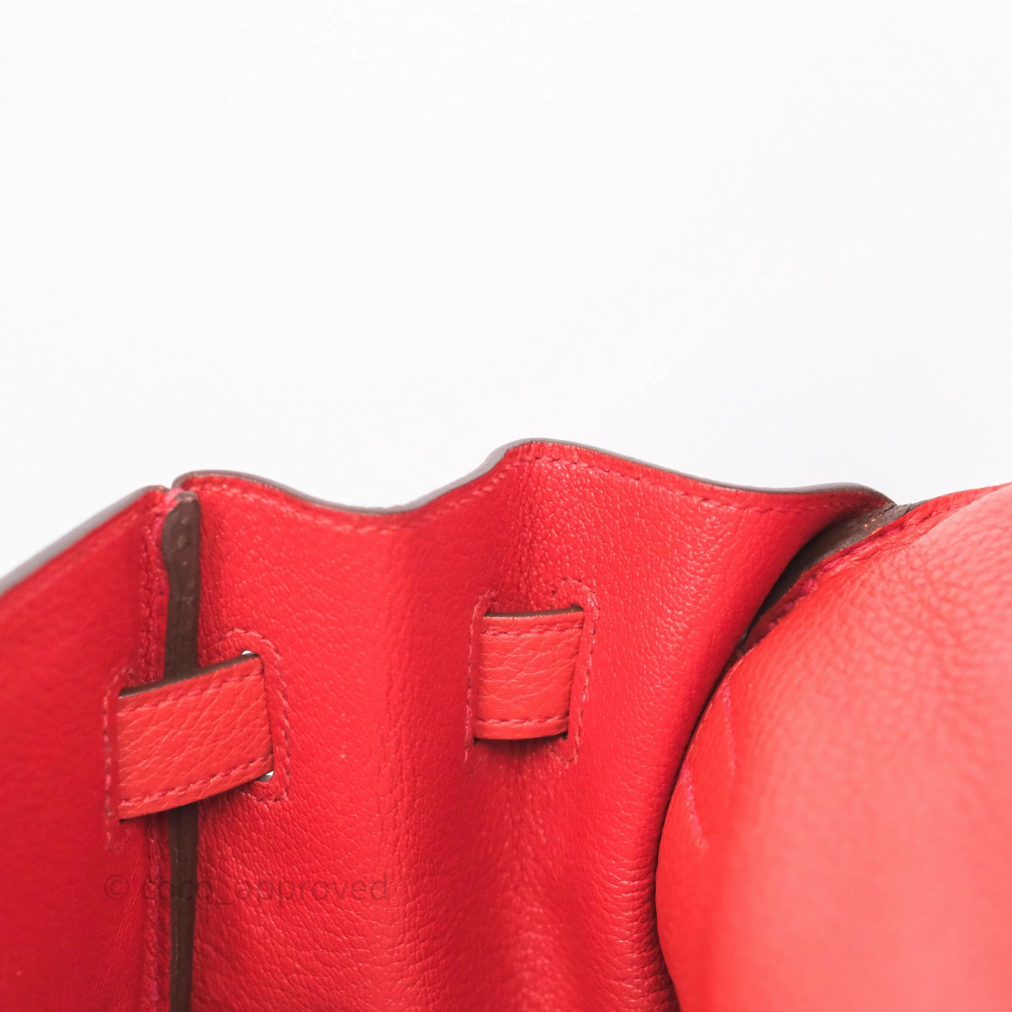 Herms Kelly 35 Retourne Red Togo Palladium Hardware