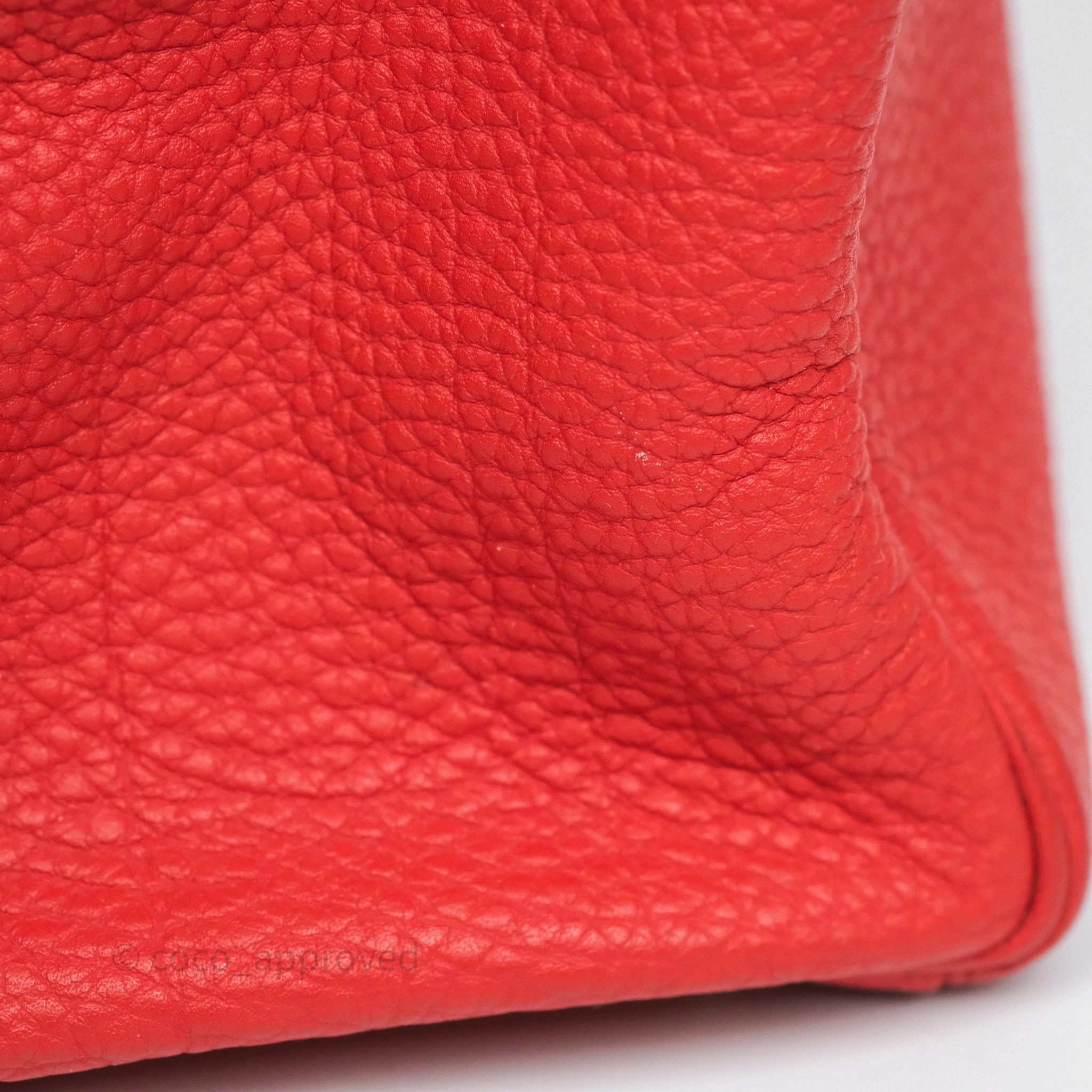 Herms Kelly 35 Retourne Red Togo Palladium Hardware