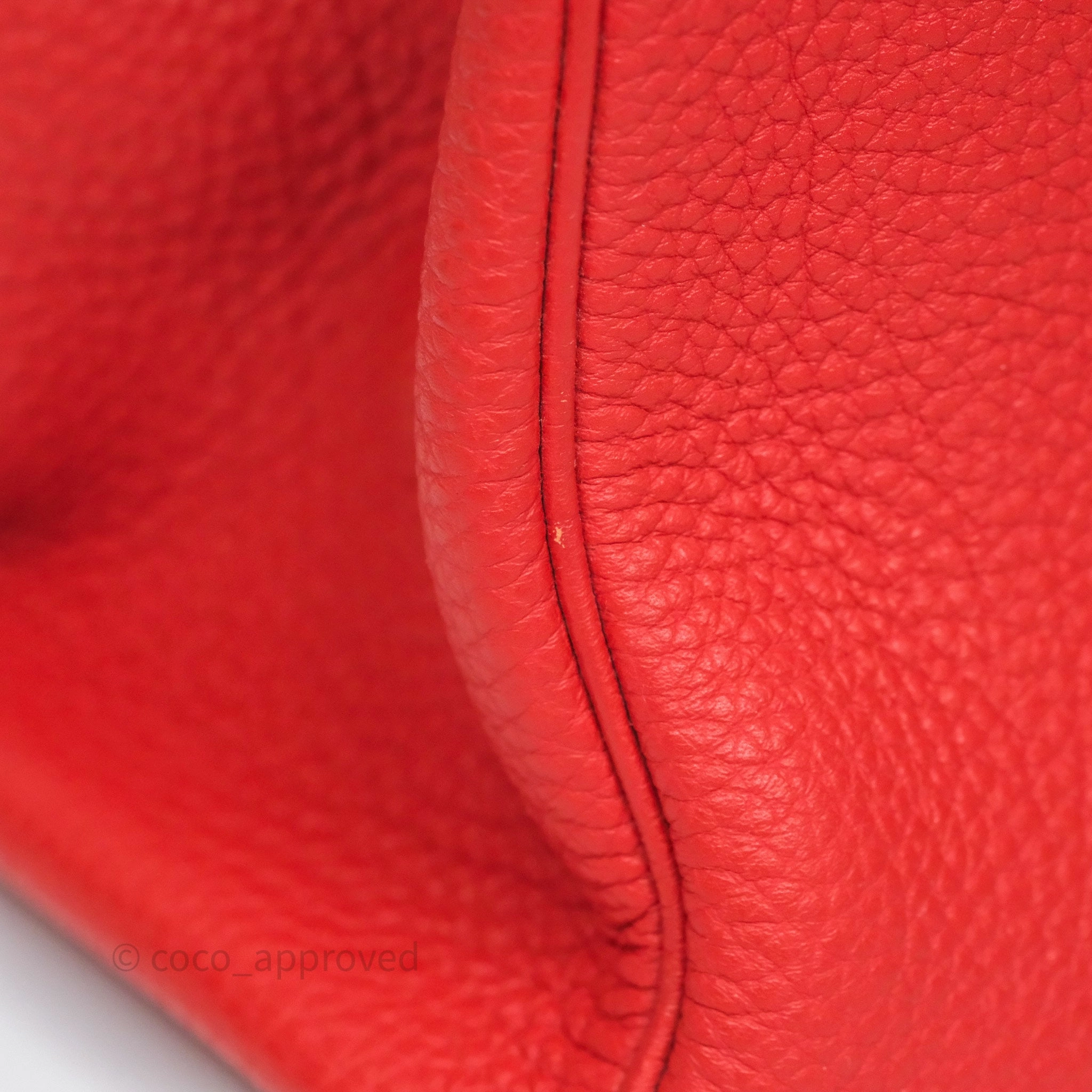 Herms Kelly 35 Retourne Red Togo Palladium Hardware