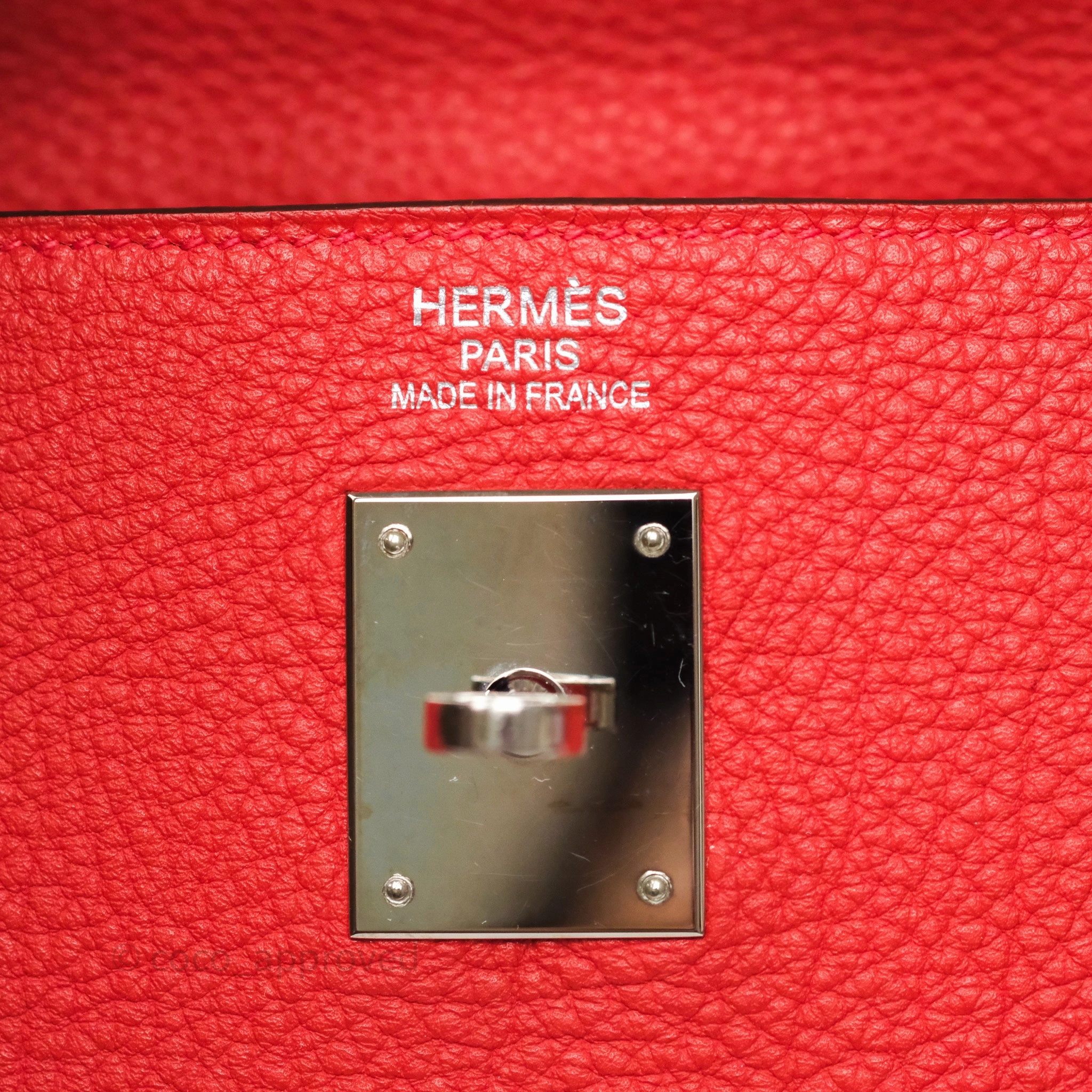 Herms Kelly 35 Retourne Red Togo Palladium Hardware