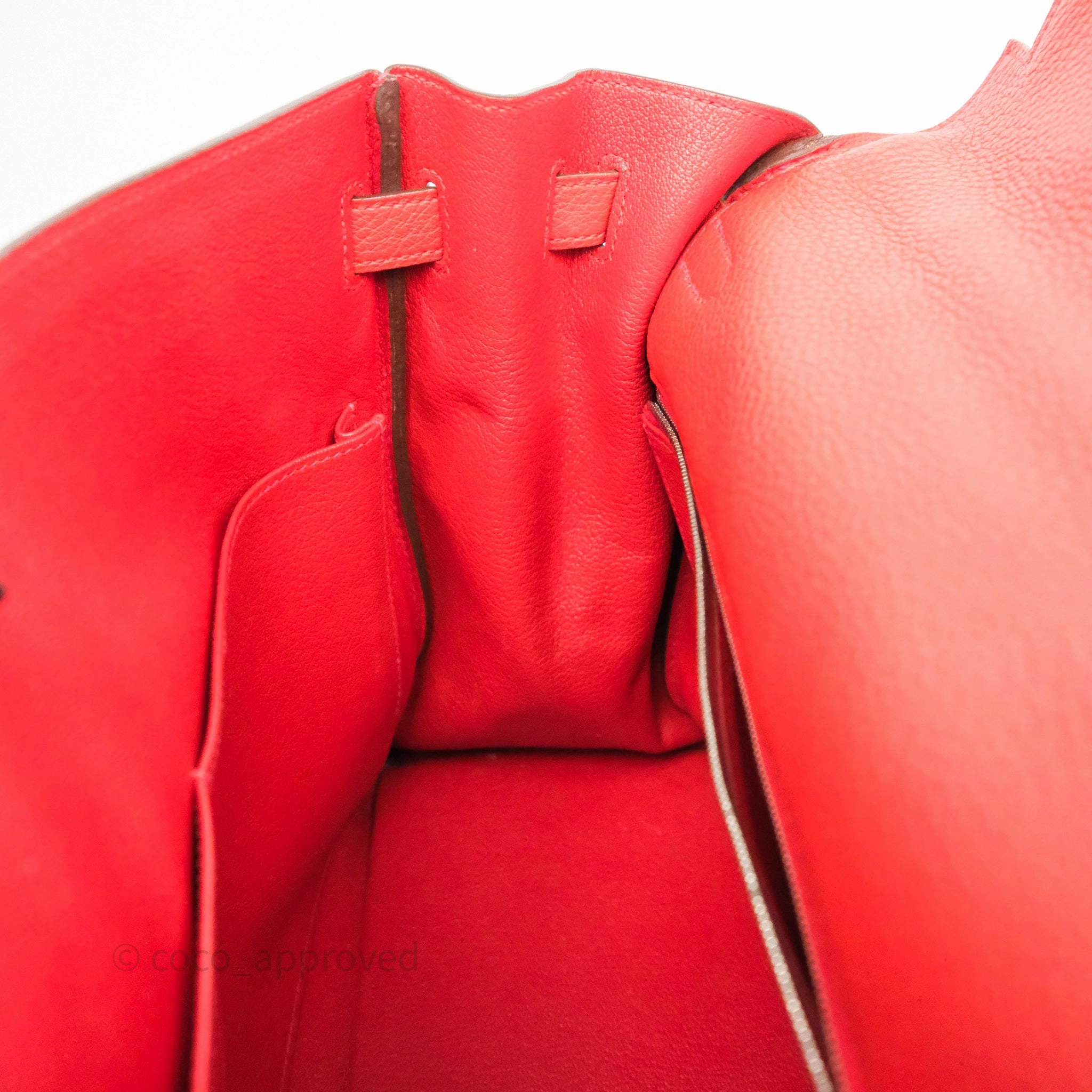 Herms Kelly 35 Retourne Red Togo Palladium Hardware