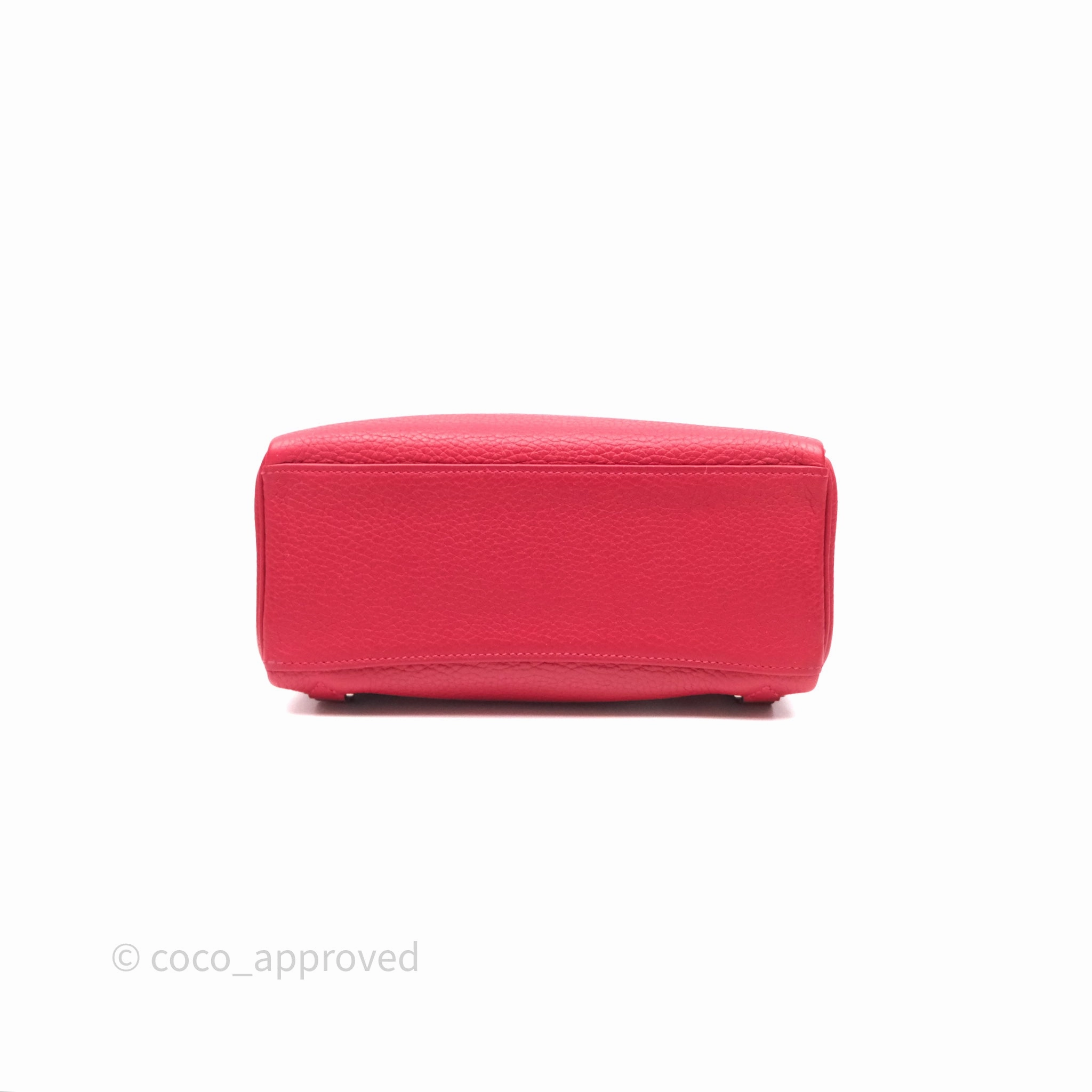 Herms Kelly Ado Backpack Red Rouge Clemence Palladium Hardware