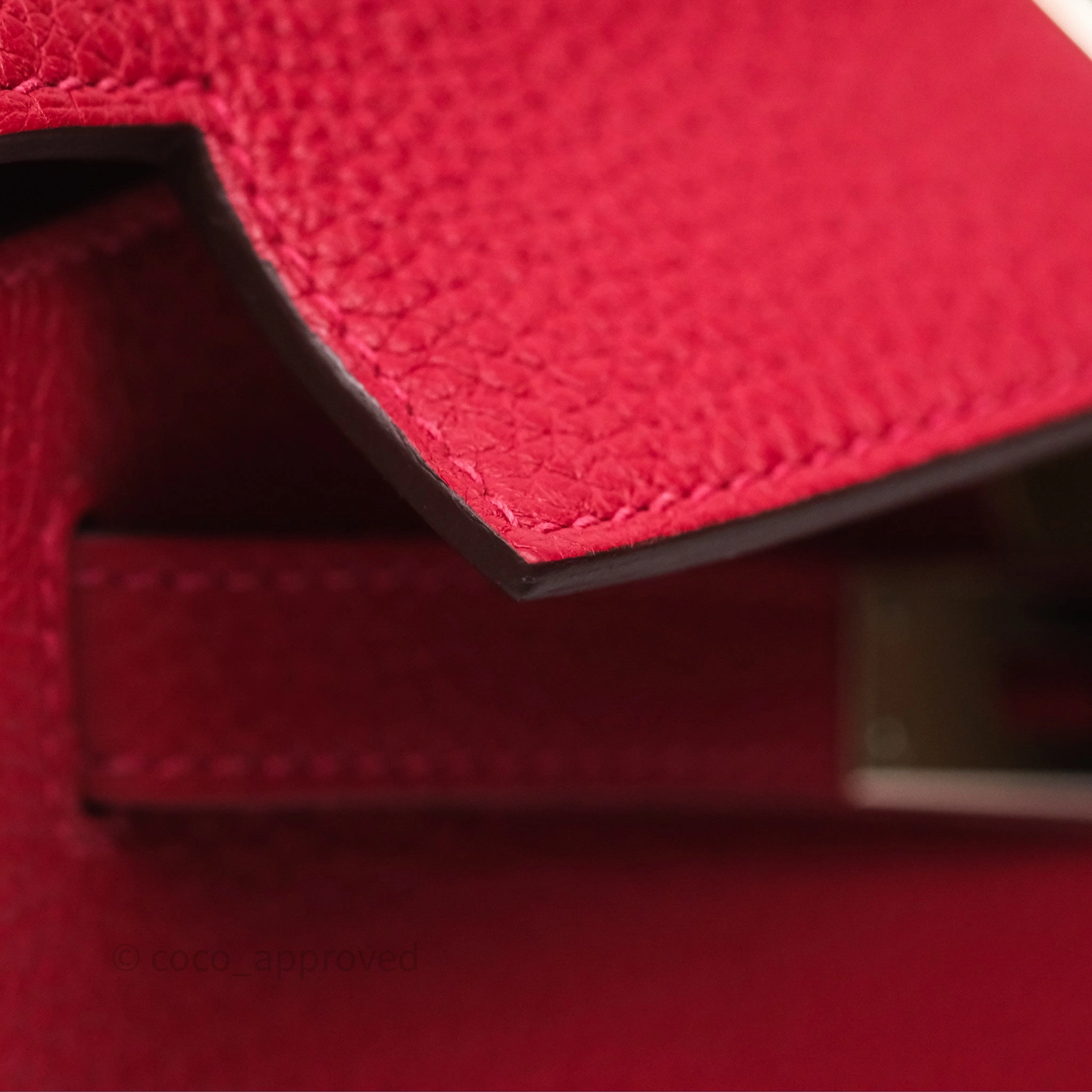 Herms Kelly Ado Backpack Red Rouge Clemence Palladium Hardware