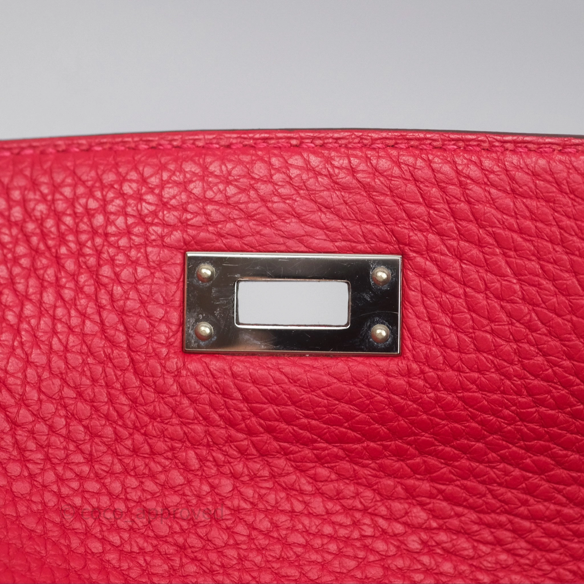 Herms Kelly Ado Backpack Red Rouge Clemence Palladium Hardware