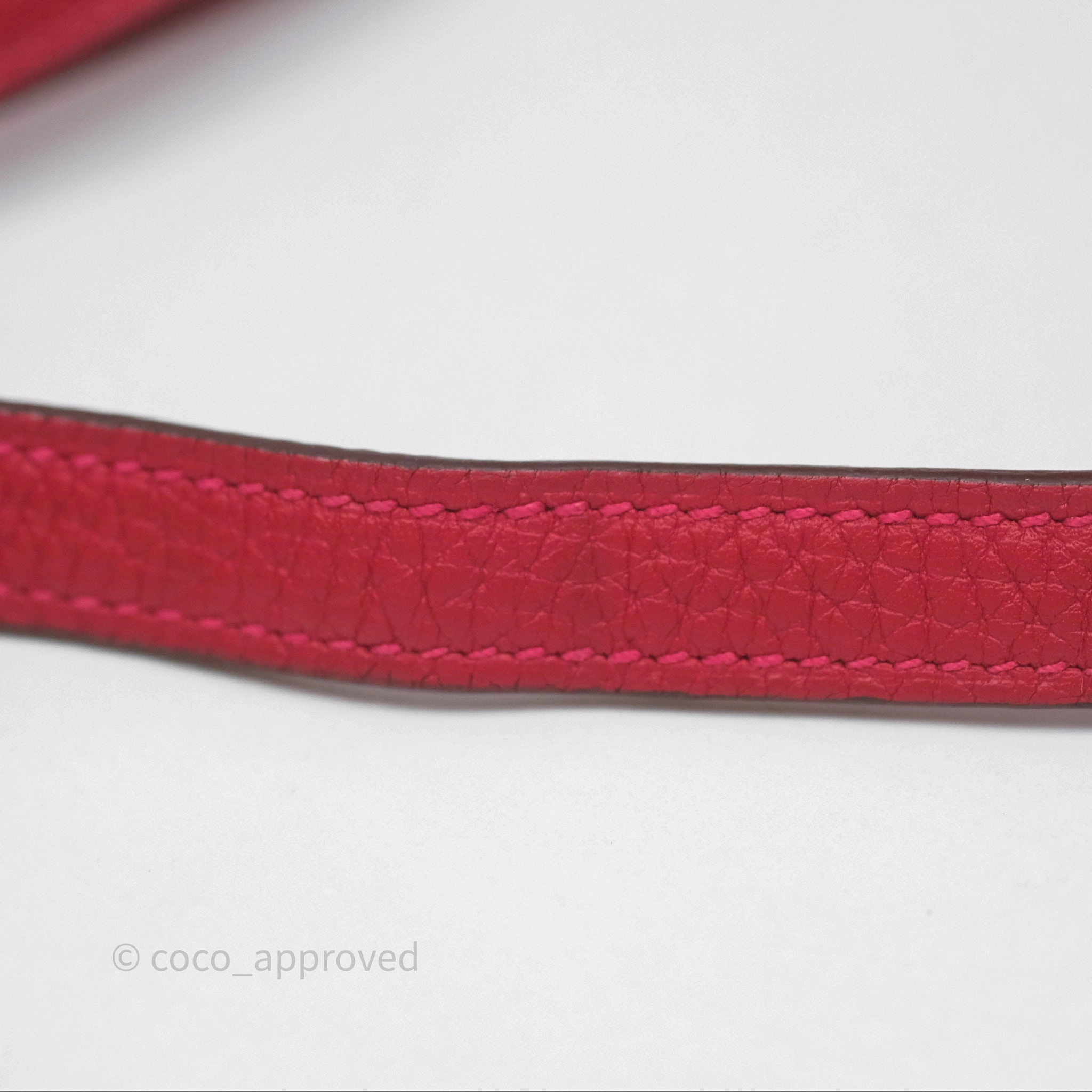 Herms Kelly Ado Backpack Red Rouge Clemence Palladium Hardware