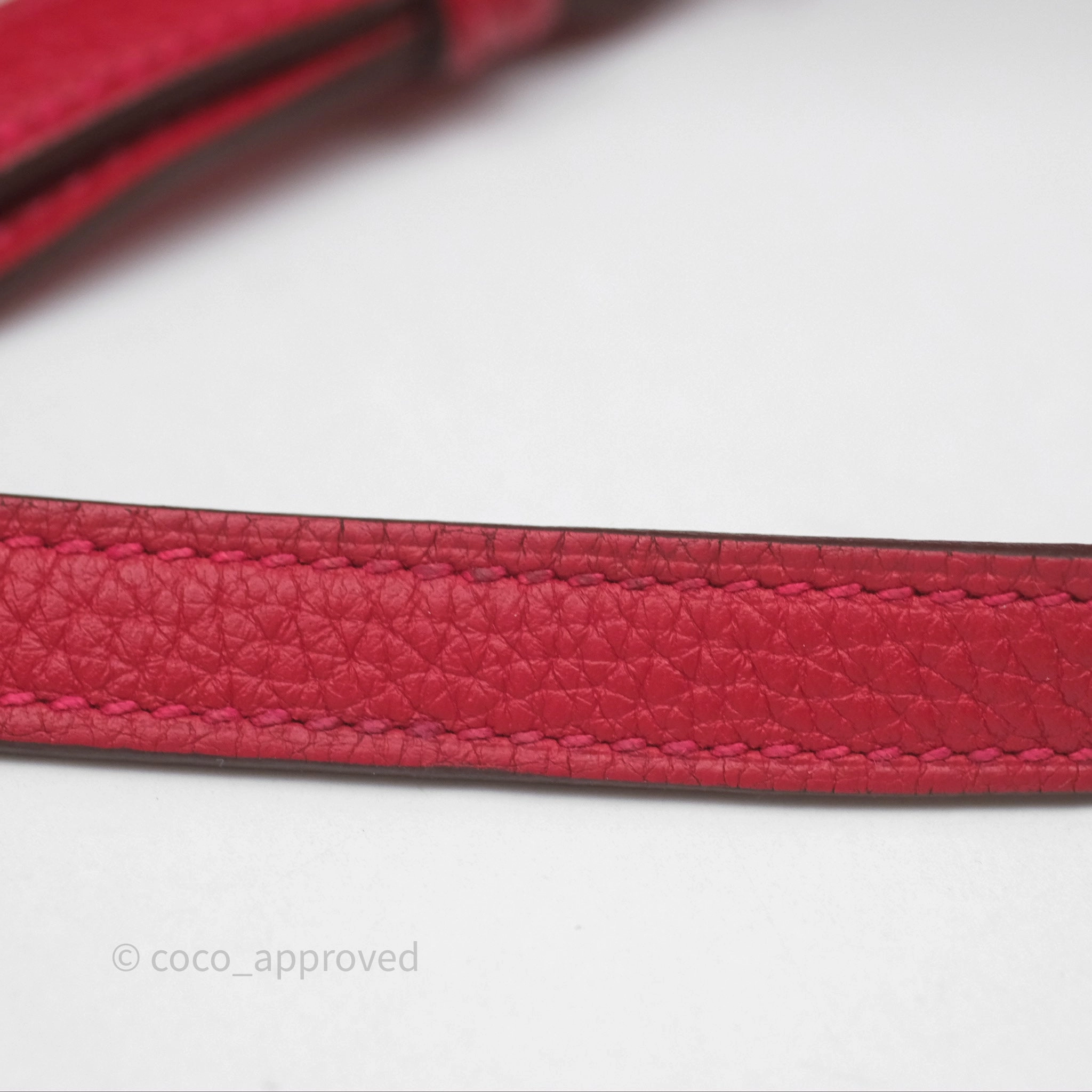 Herms Kelly Ado Backpack Red Rouge Clemence Palladium Hardware