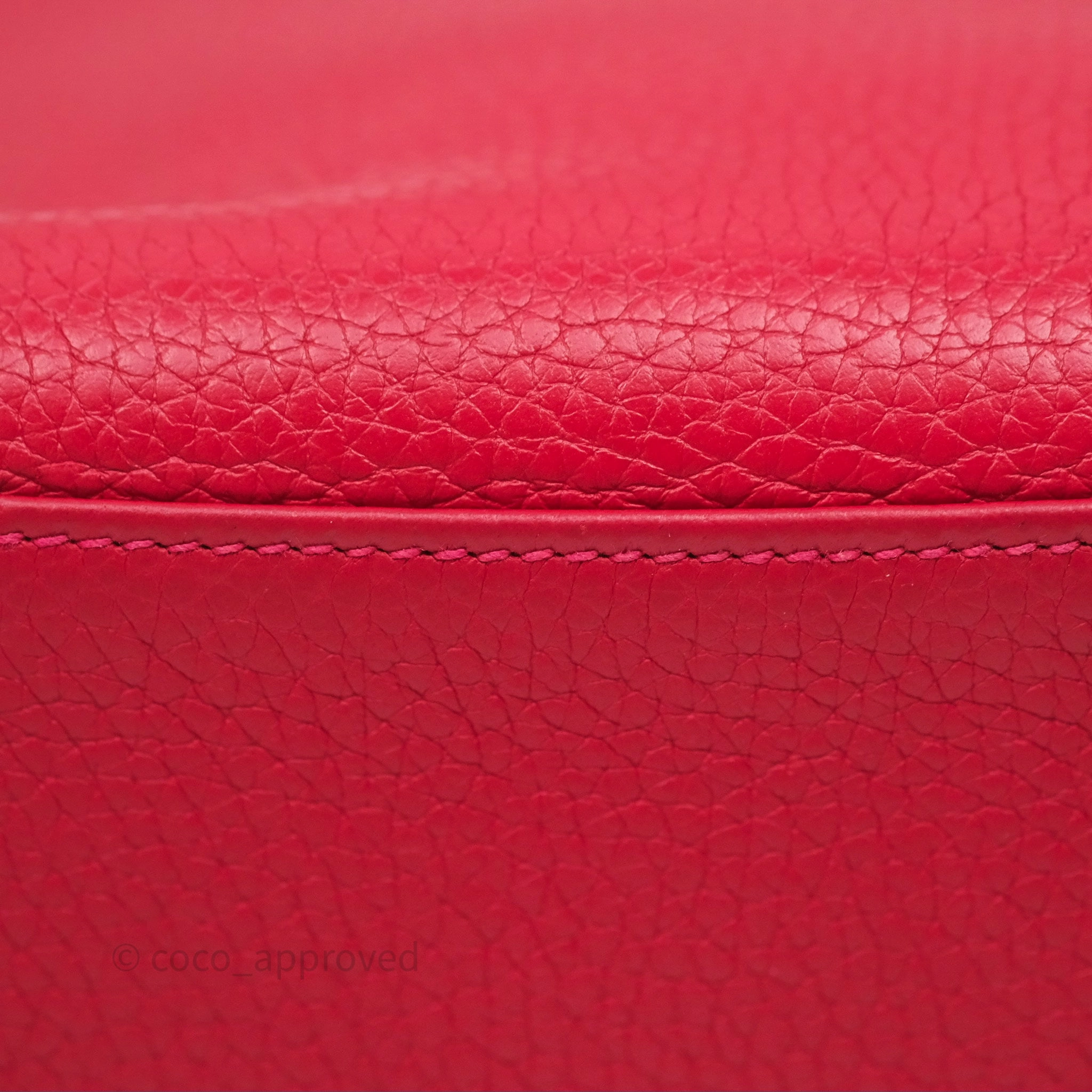 Herms Kelly Ado Backpack Red Rouge Clemence Palladium Hardware