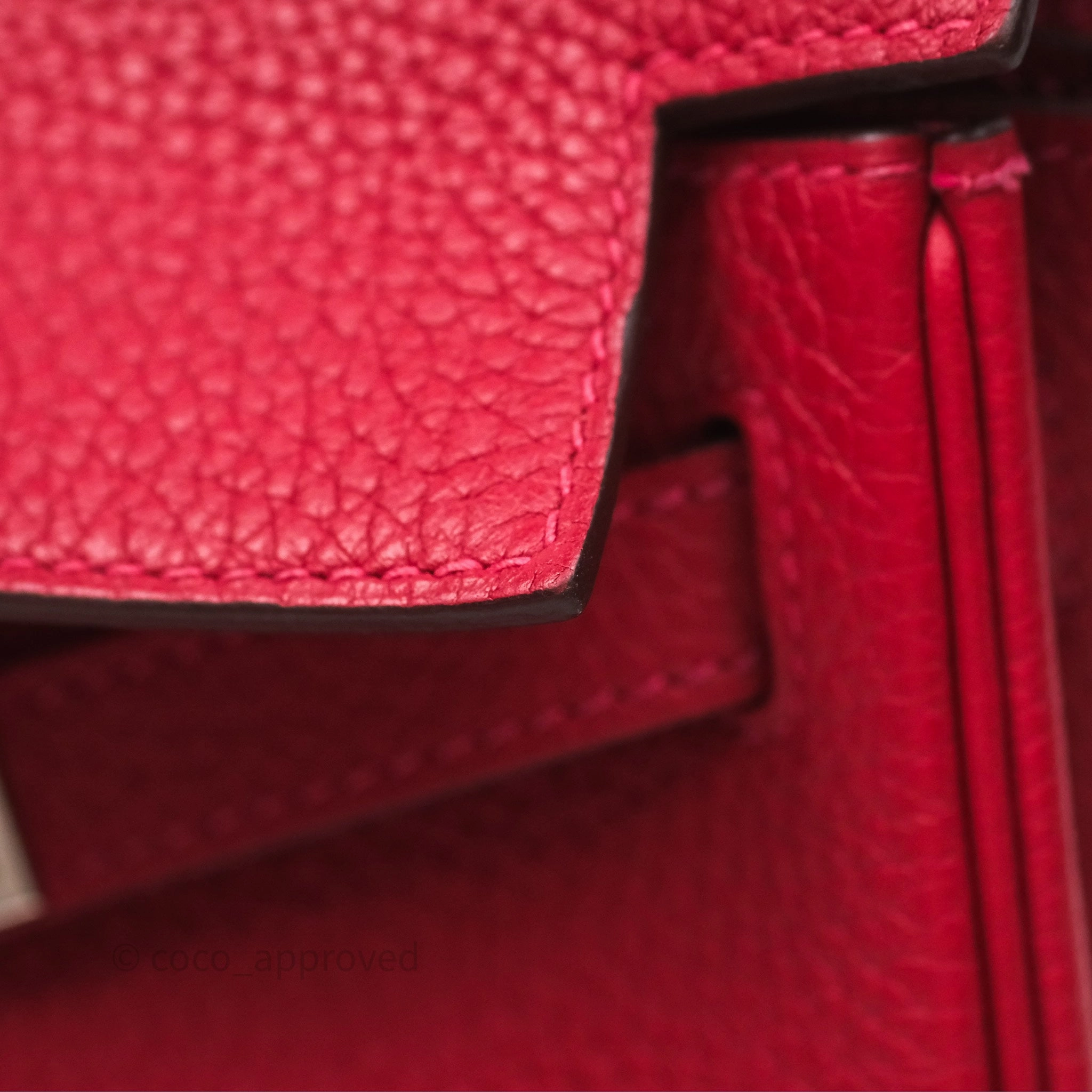 Herms Kelly Ado Backpack Red Rouge Clemence Palladium Hardware