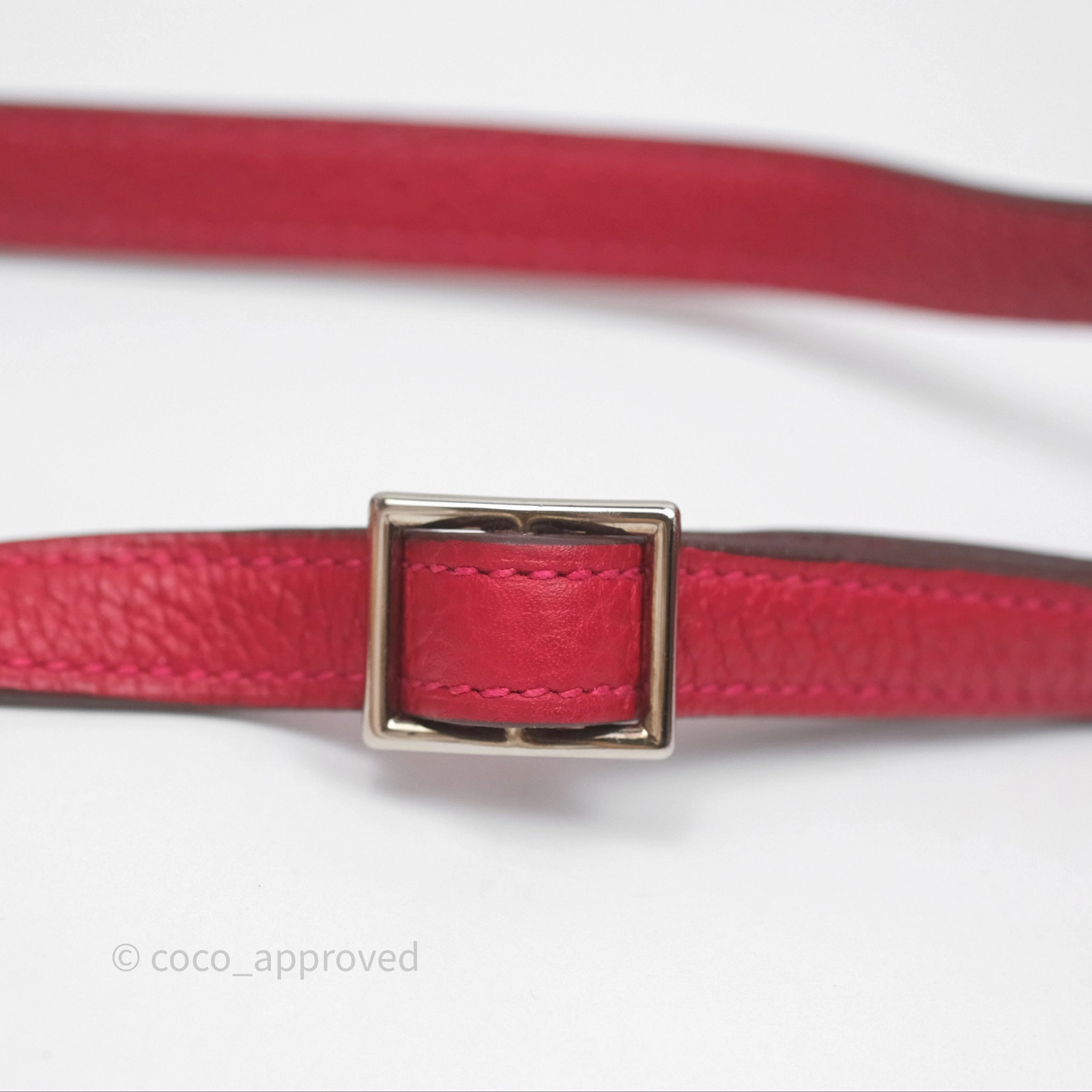 Herms Kelly Ado Backpack Red Rouge Clemence Palladium Hardware
