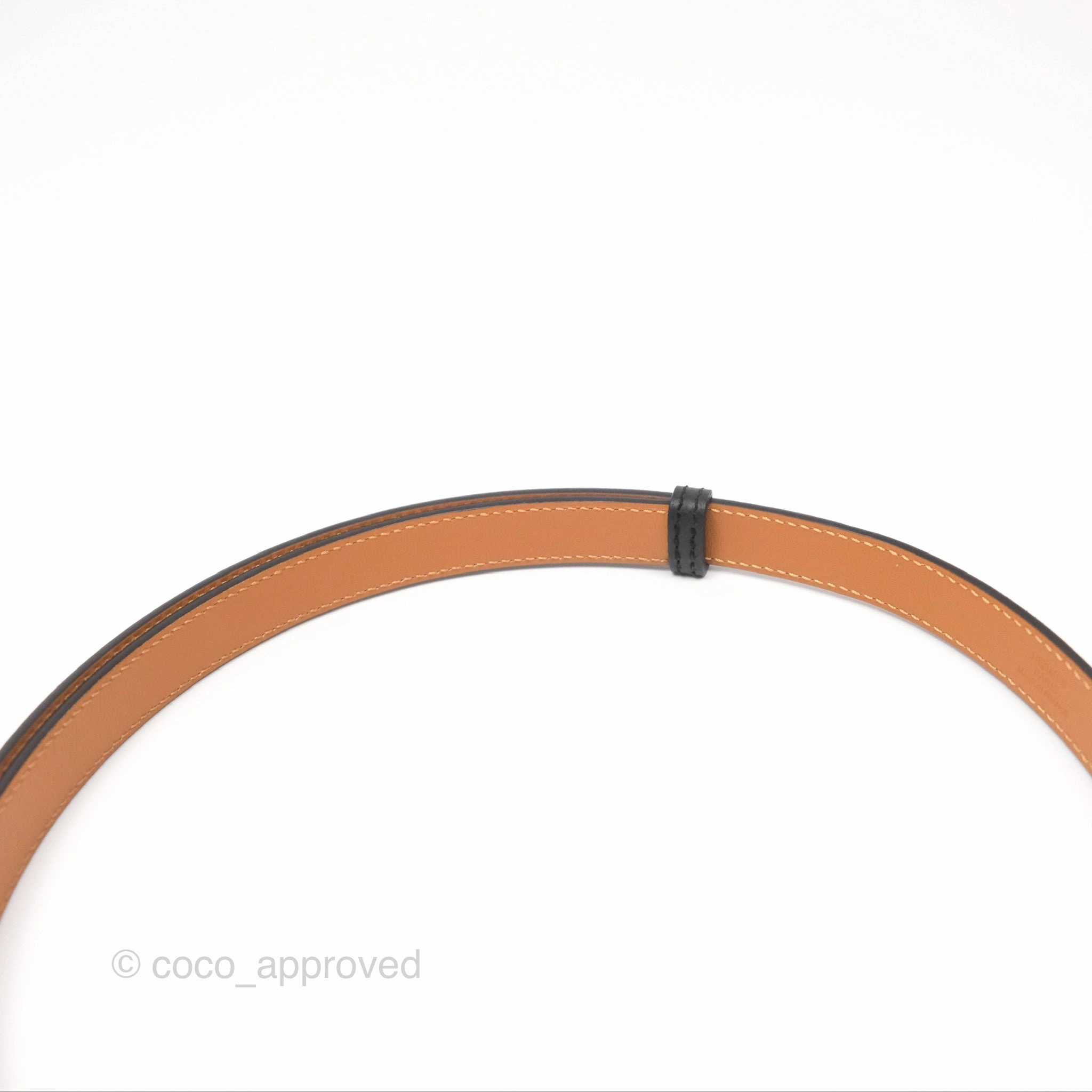Herms Kelly Belt Black Epsom Rose Gold Hardware