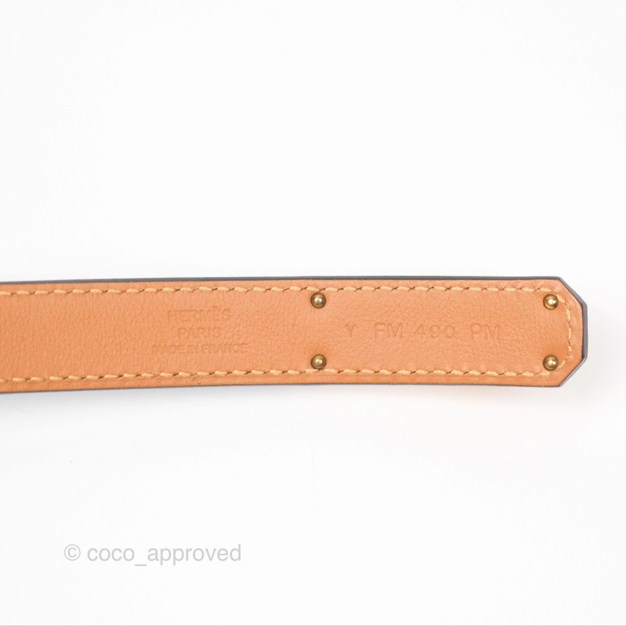 Herms Kelly Belt Black Epsom Rose Gold Hardware