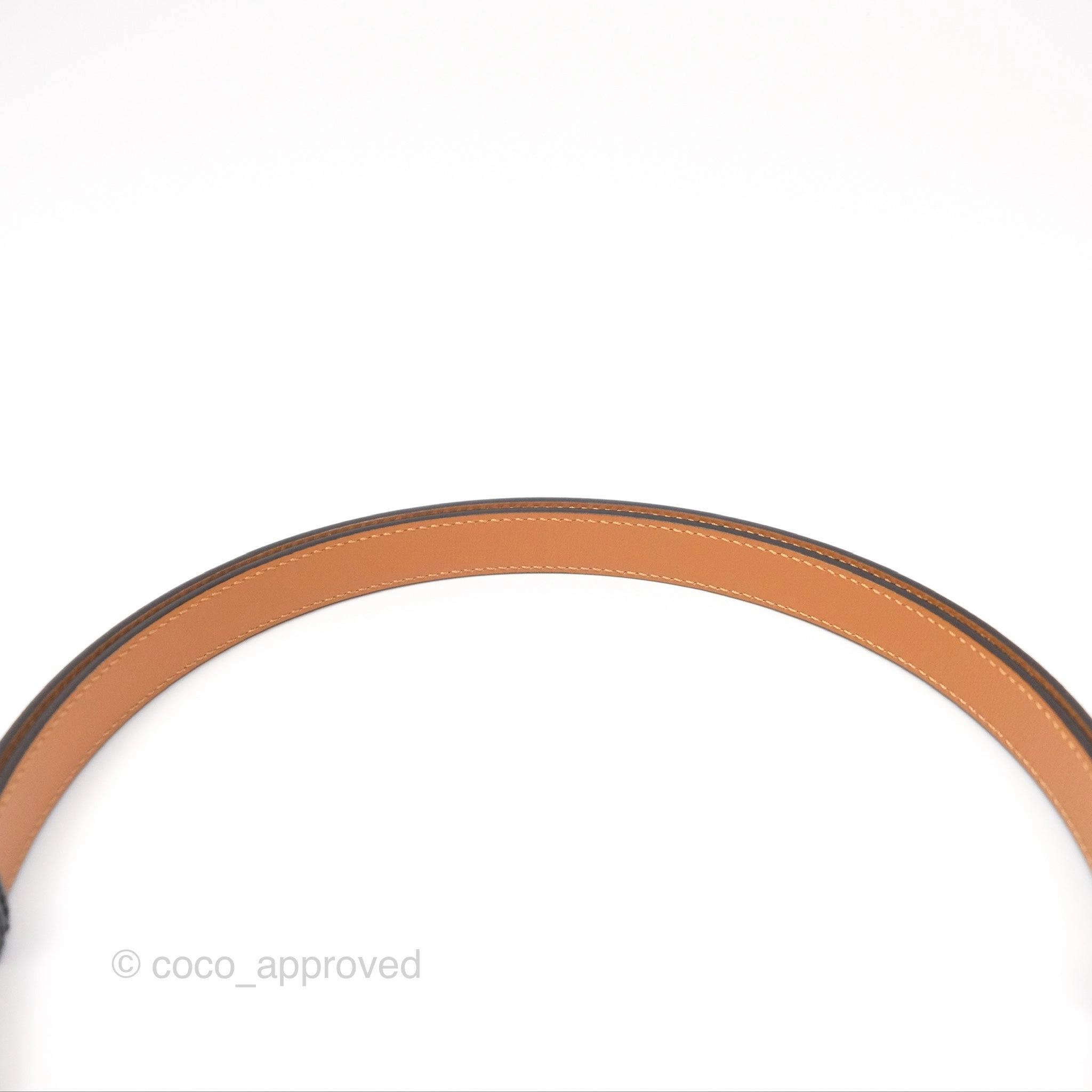 Herms Kelly Belt Black Epsom Rose Gold Hardware
