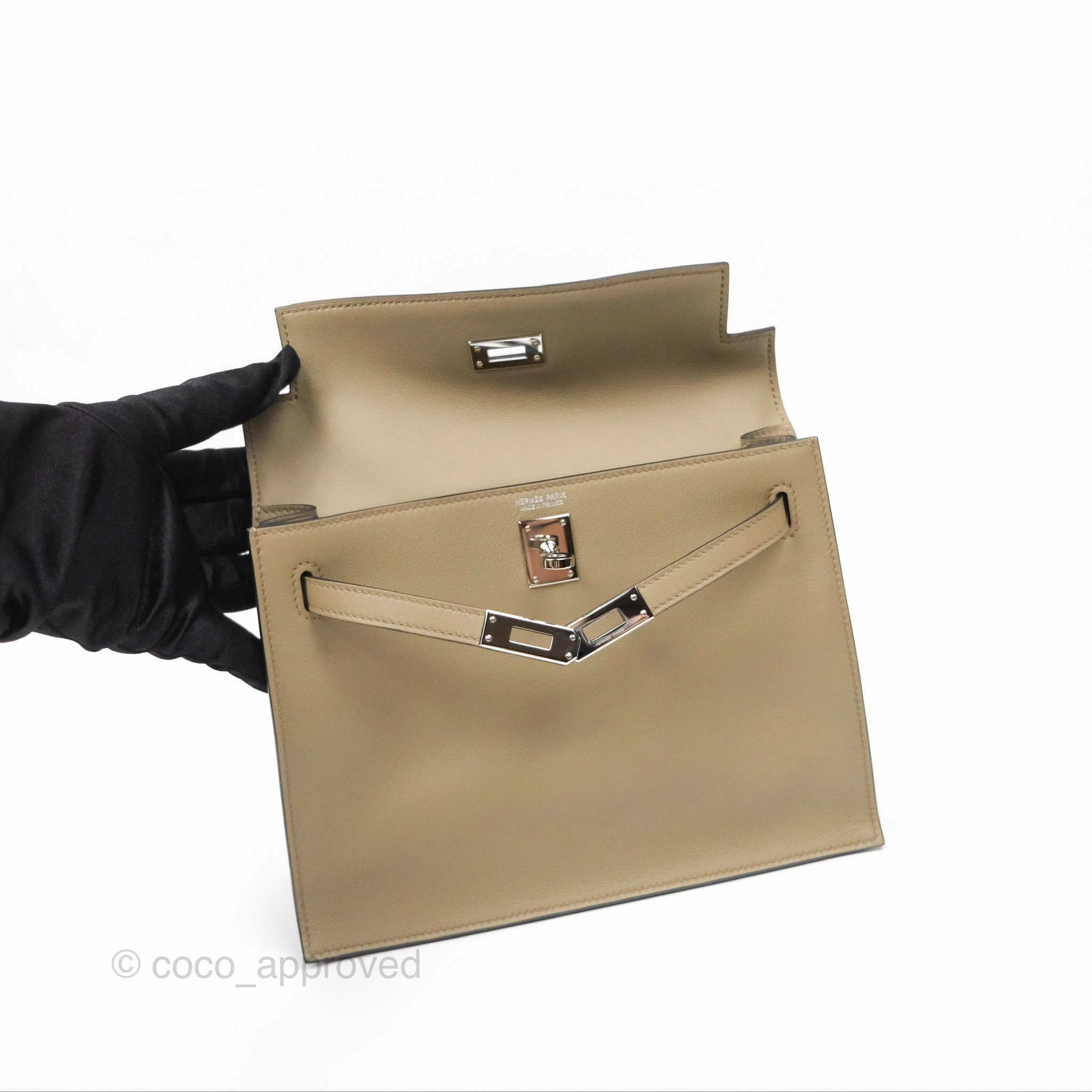 Herms Kelly Danse II Bag Beige Marfa Palladium Hardware