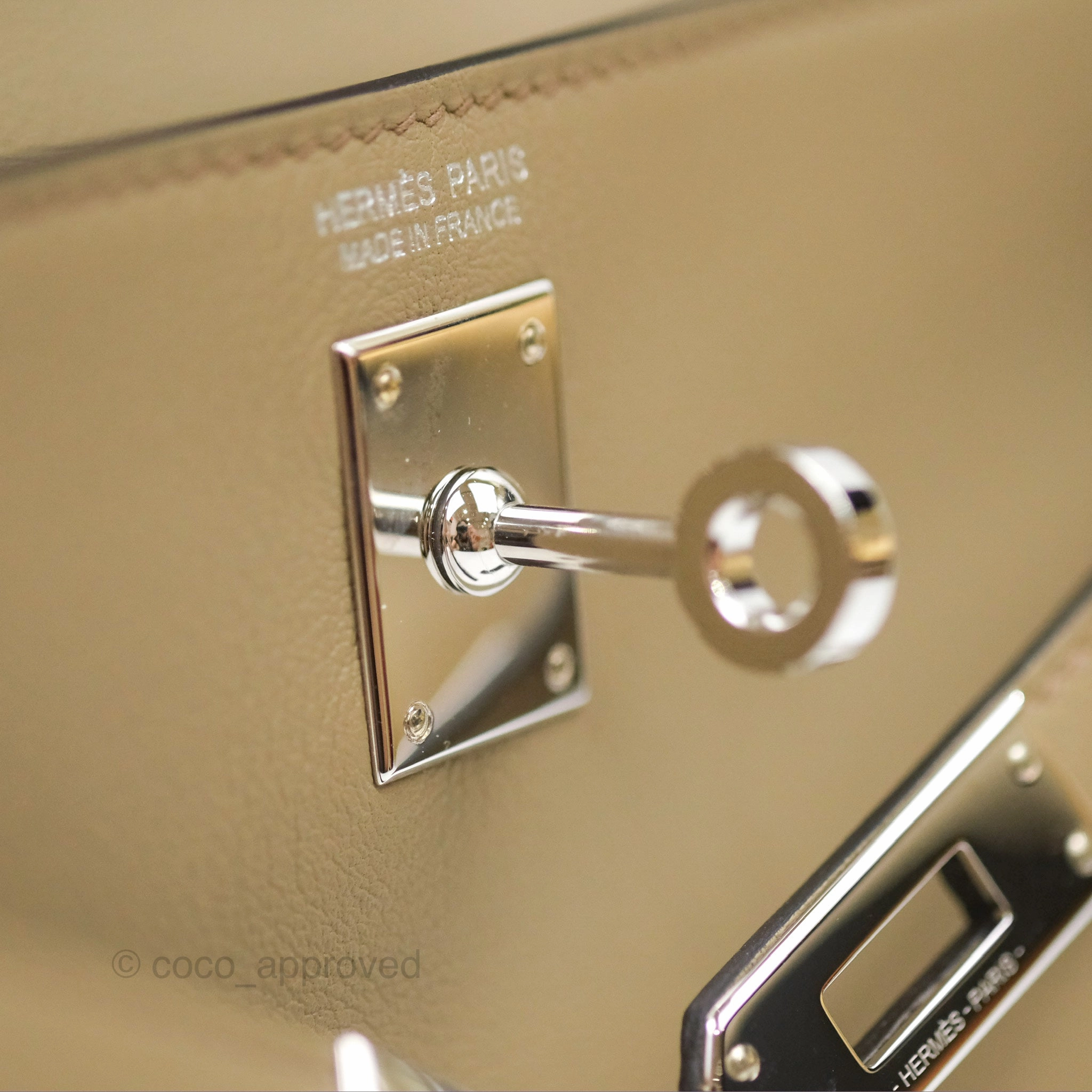 Herms Kelly Danse II Bag Beige Marfa Palladium Hardware