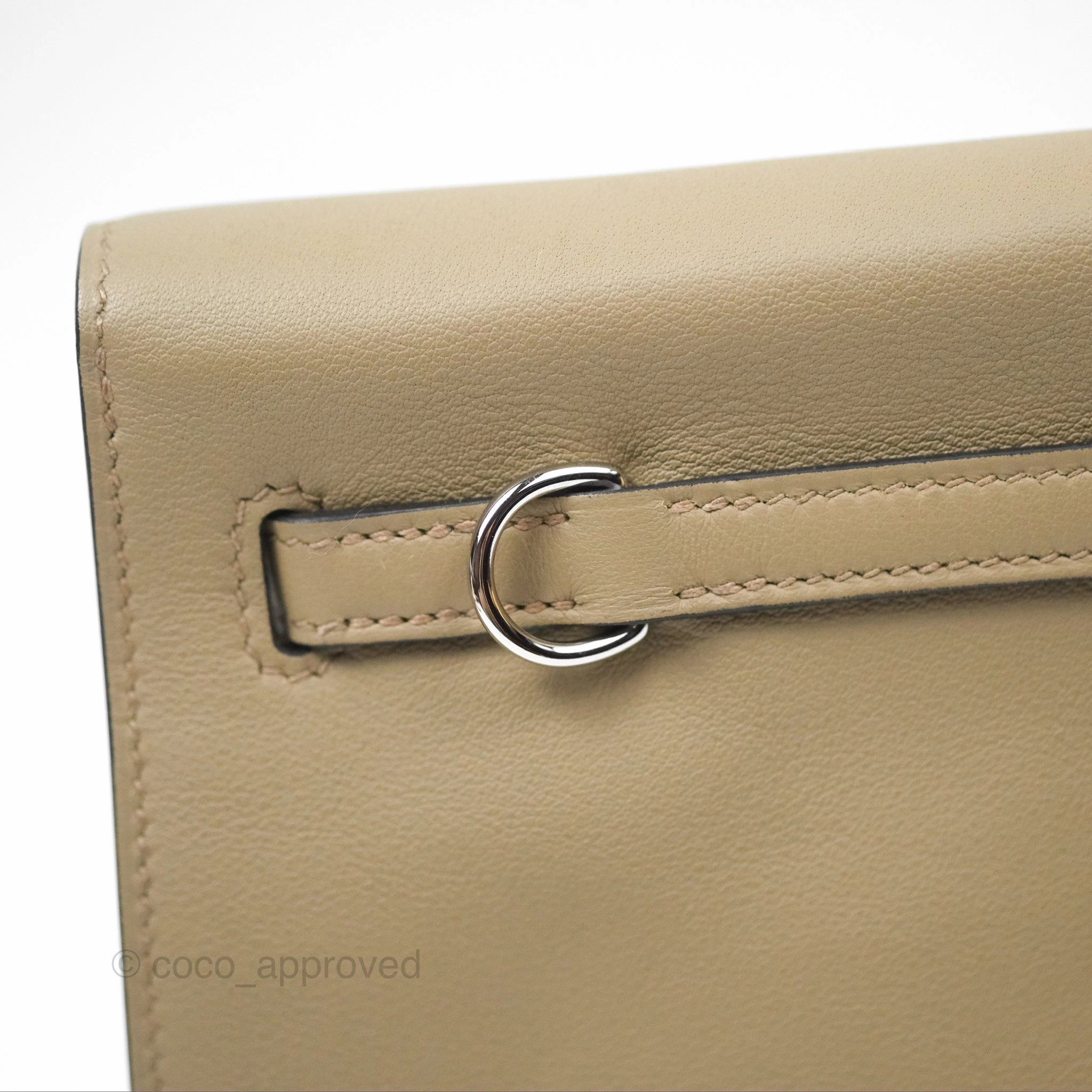 Herms Kelly Danse II Bag Beige Marfa Palladium Hardware