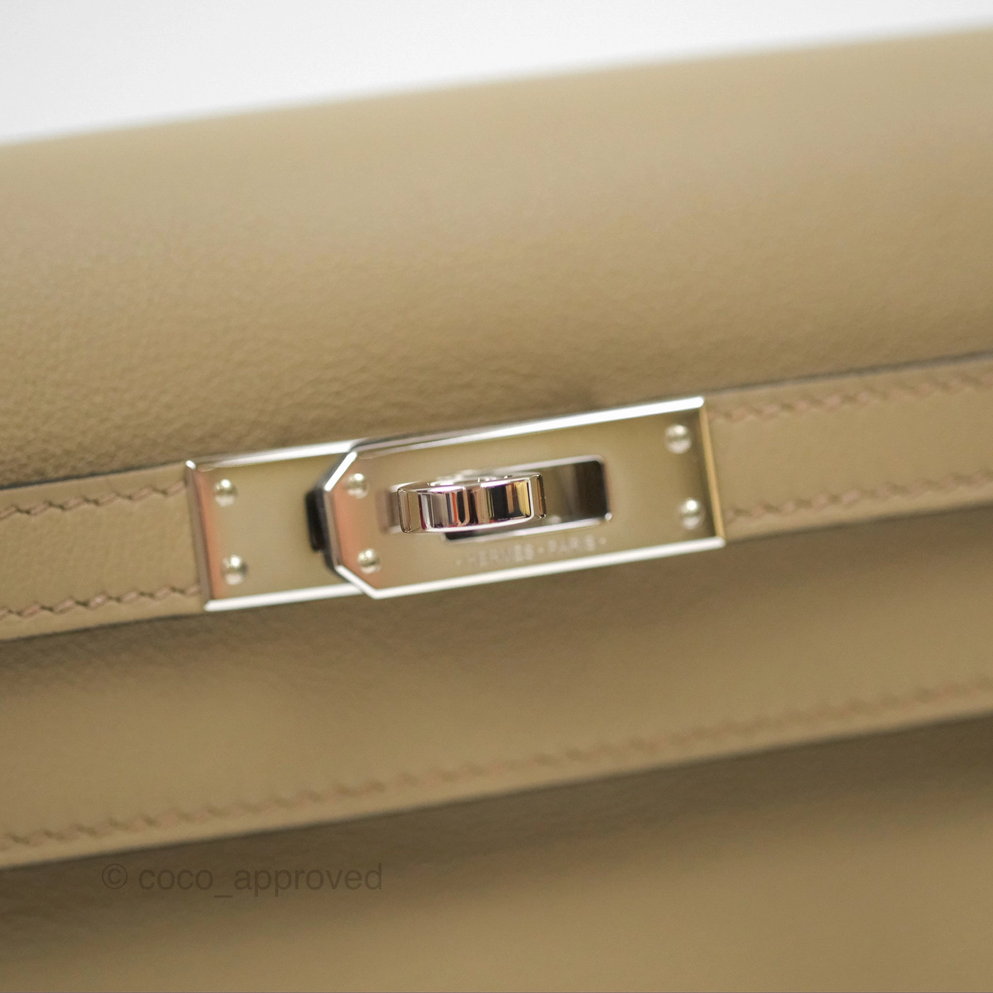 Herms Kelly Danse II Bag Beige Marfa Palladium Hardware