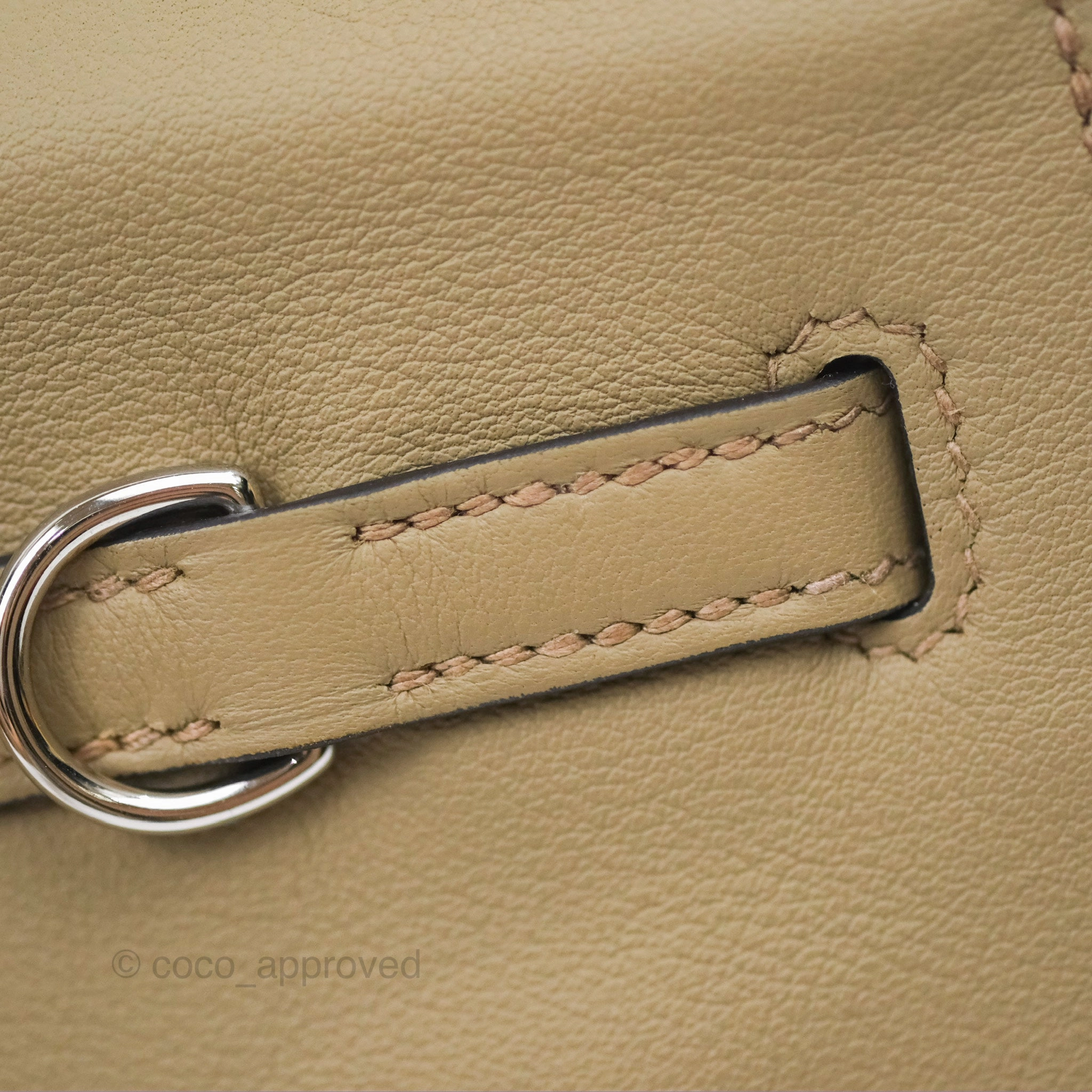 Herms Kelly Danse II Bag Beige Marfa Palladium Hardware