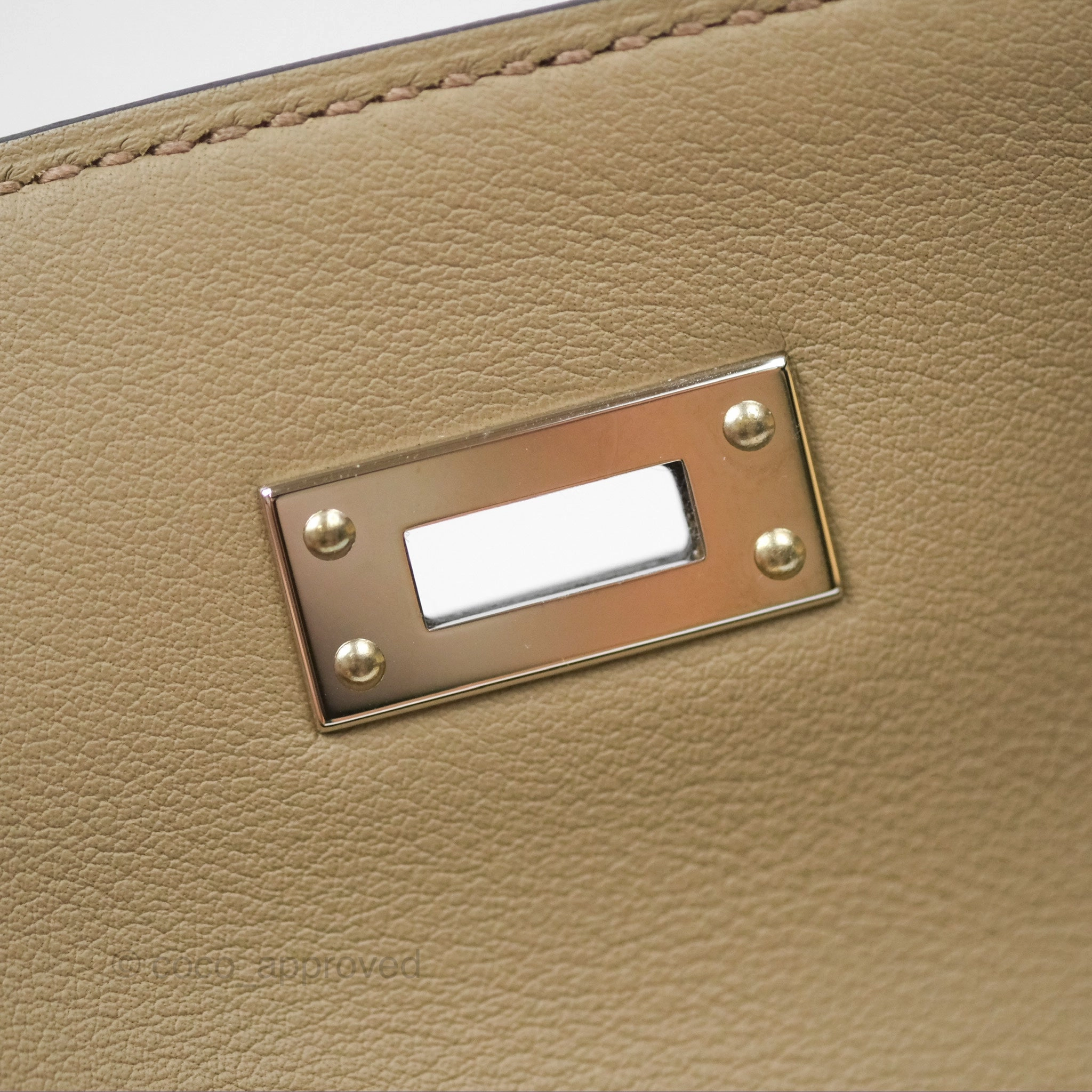 Herms Kelly Danse II Bag Beige Marfa Palladium Hardware