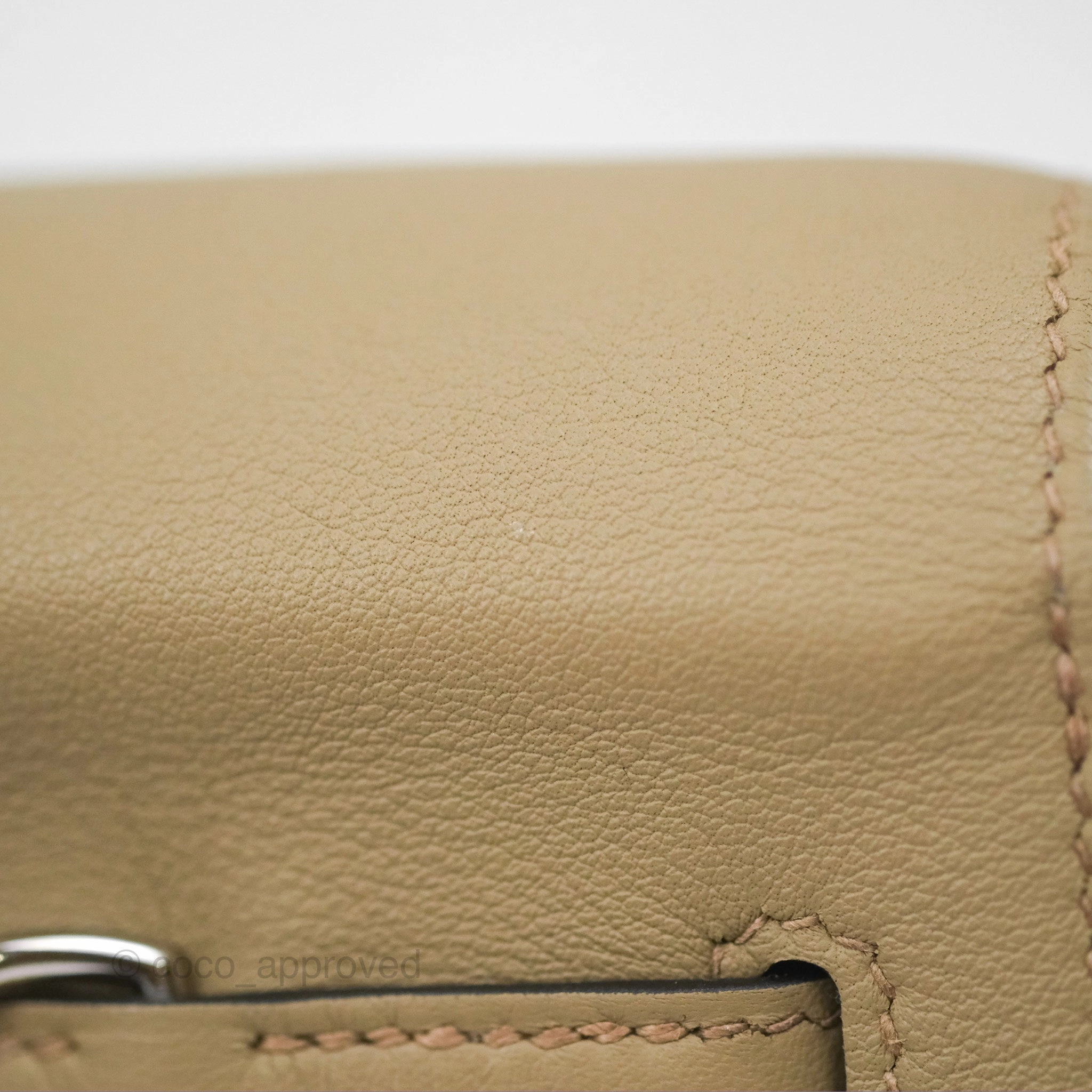 Herms Kelly Danse II Bag Beige Marfa Palladium Hardware