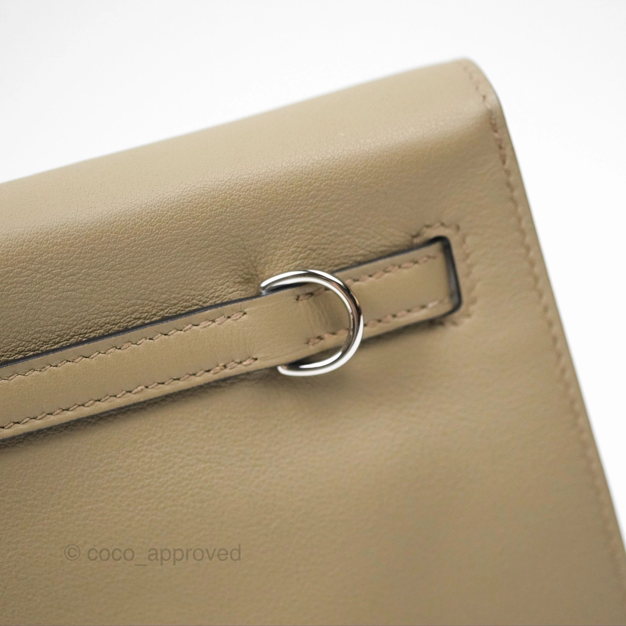 Herms Kelly Danse II Bag Beige Marfa Palladium Hardware
