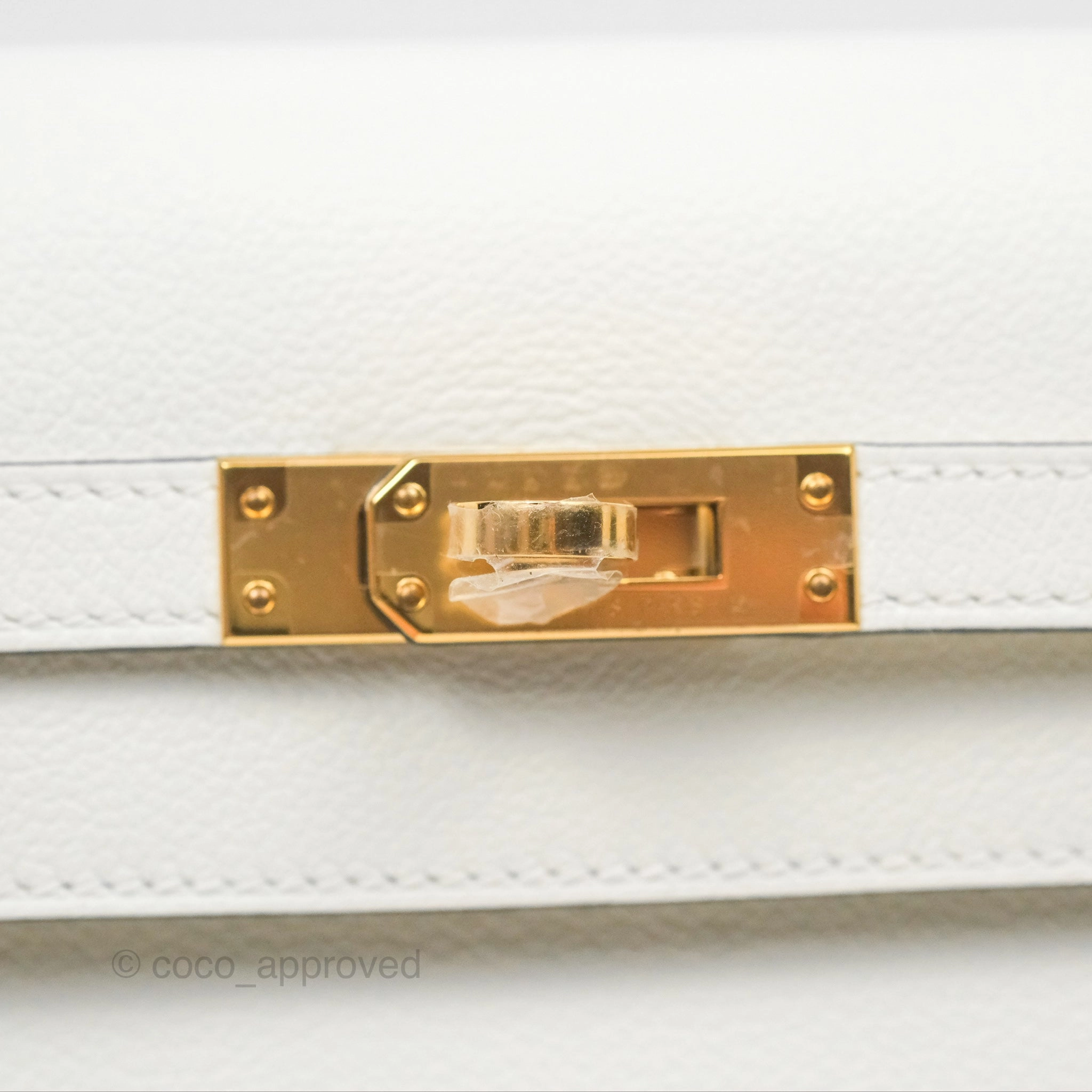 Herms Kelly Danse II Bag Blanc/Kraft Evercolor Gold Hardware
