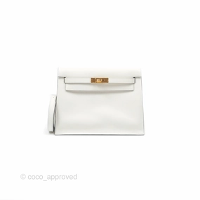 Herms Kelly Danse II Bag Blanc/Kraft Evercolor Gold Hardware