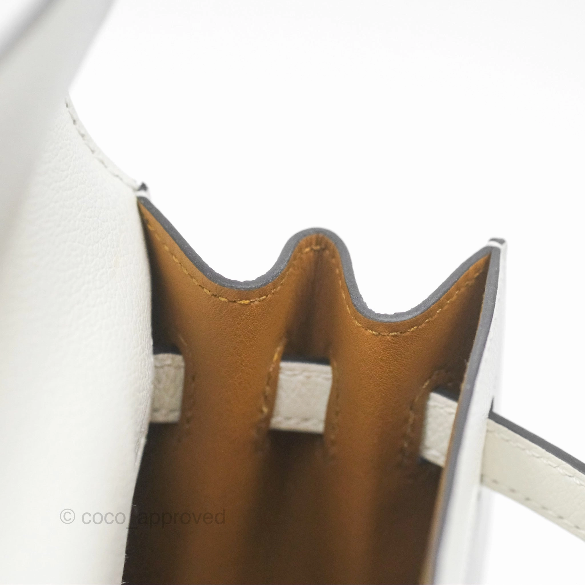 Herms Kelly Danse II Bag Blanc/Kraft Evercolor Gold Hardware