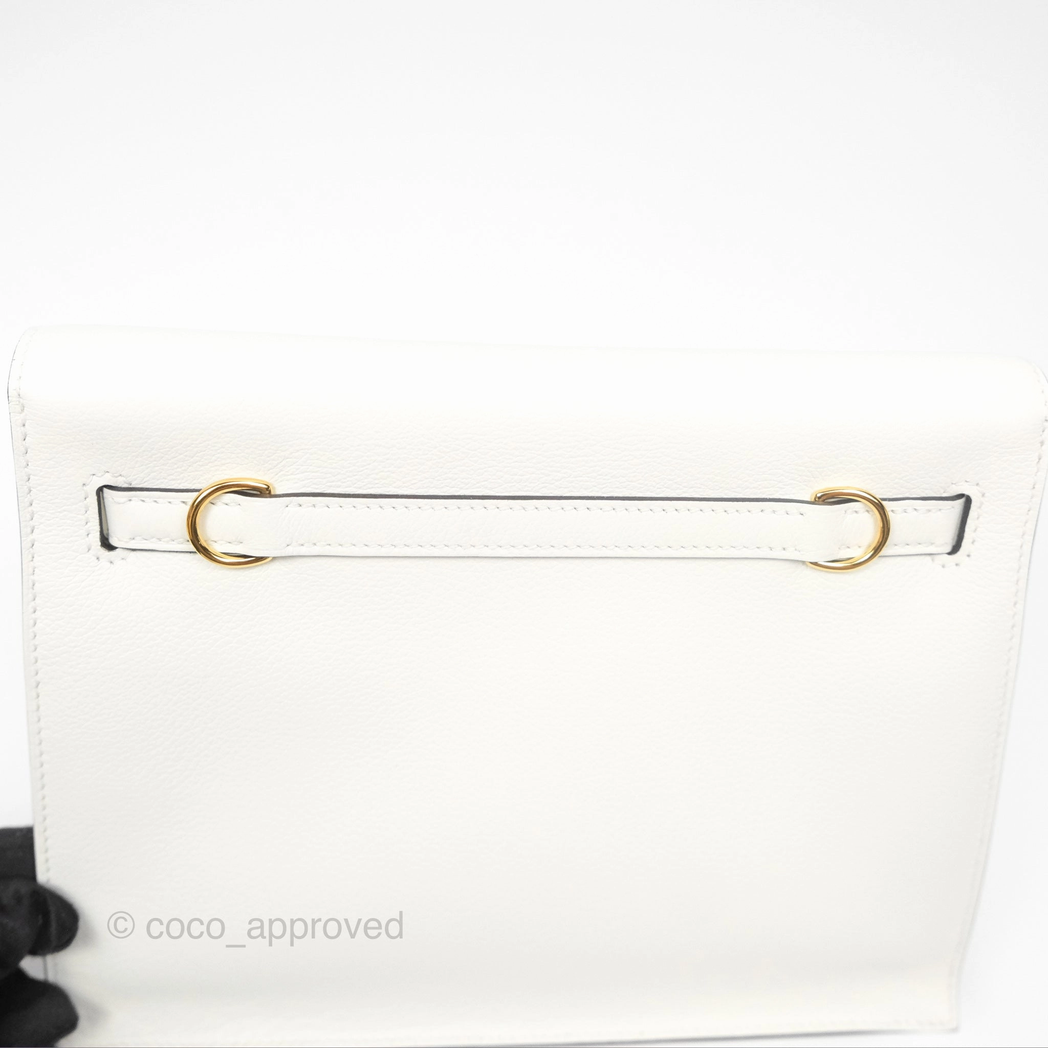 Herms Kelly Danse II Bag Blanc/Kraft Evercolor Gold Hardware
