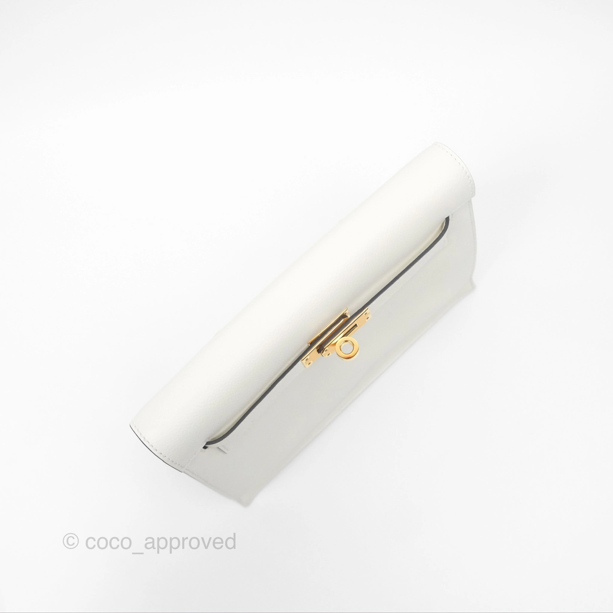 Herms Kelly Danse II Bag Blanc/Kraft Evercolor Gold Hardware