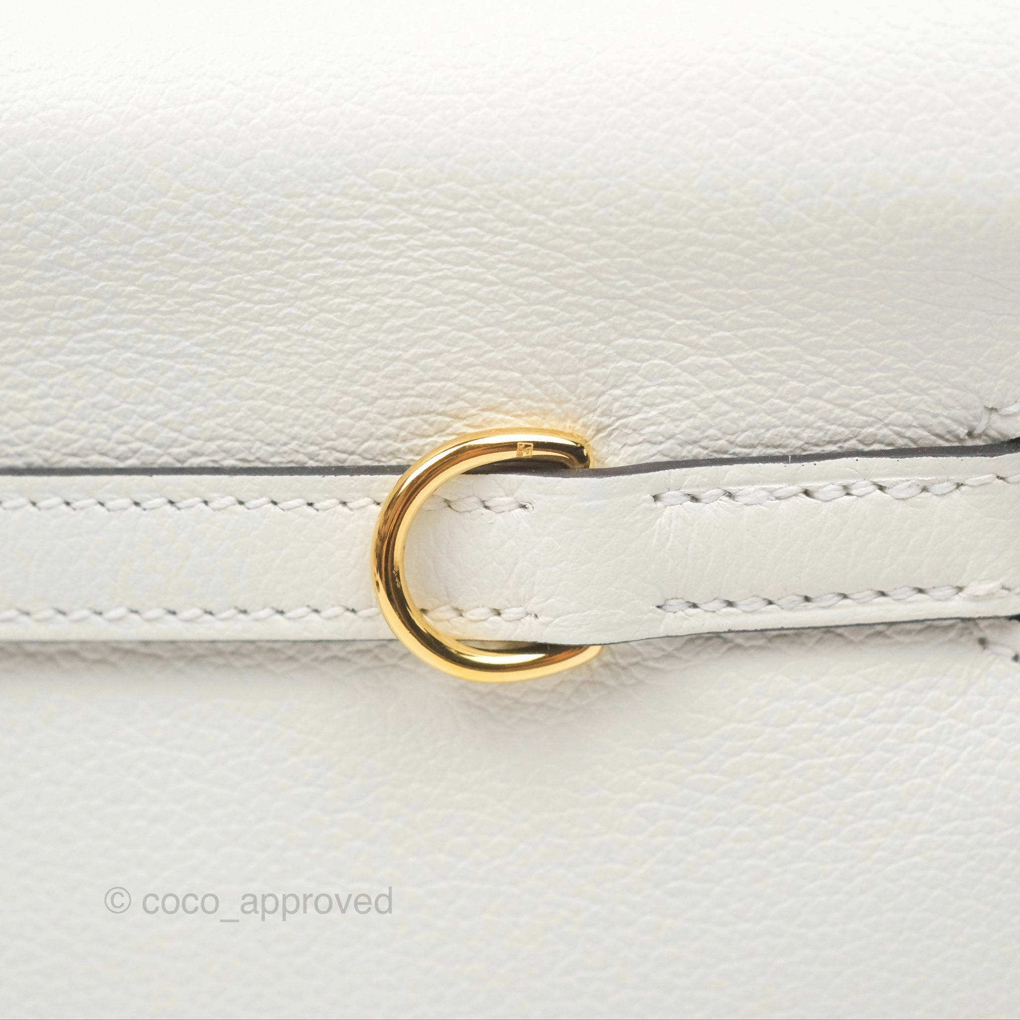 Herms Kelly Danse II Bag Blanc/Kraft Evercolor Gold Hardware