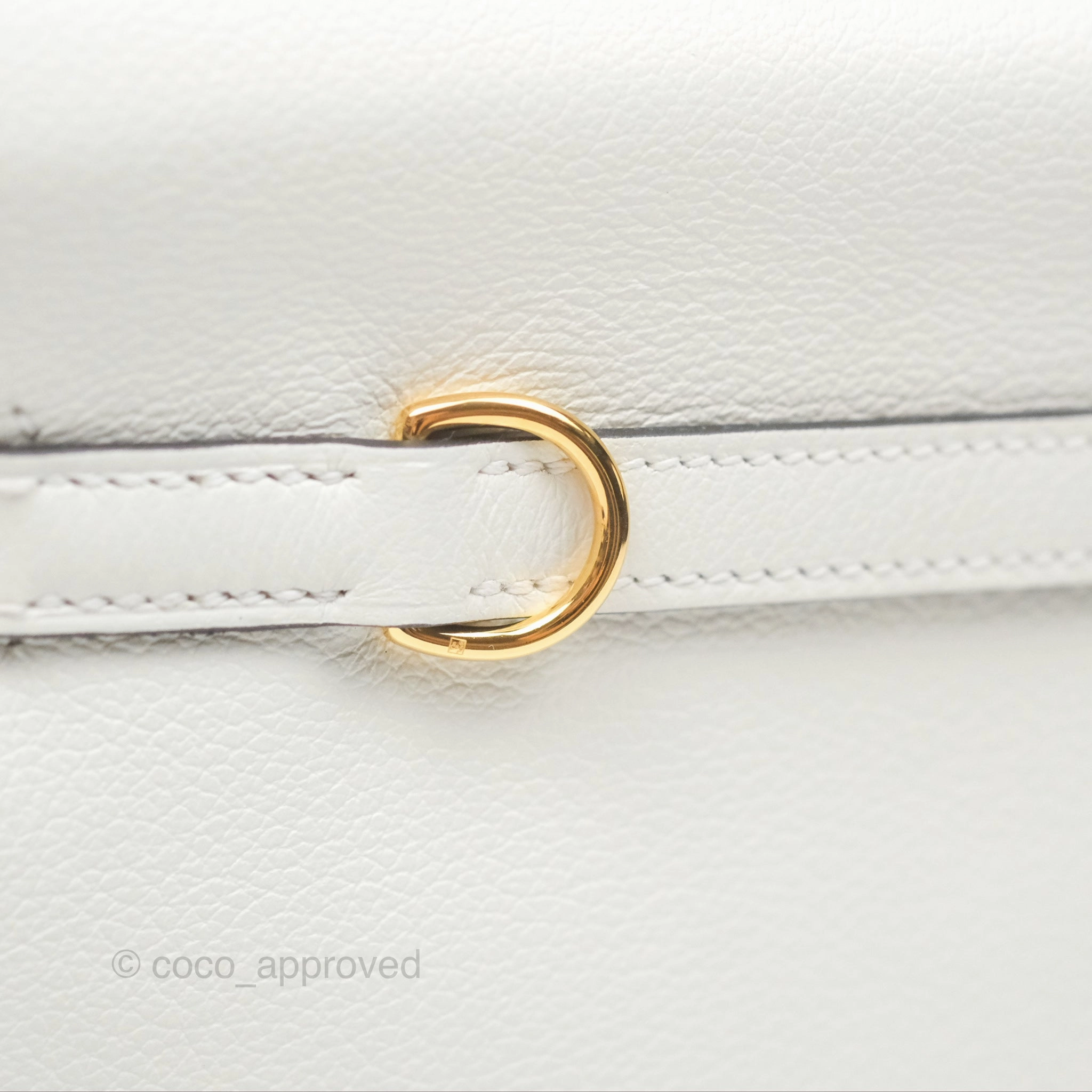 Herms Kelly Danse II Bag Blanc/Kraft Evercolor Gold Hardware