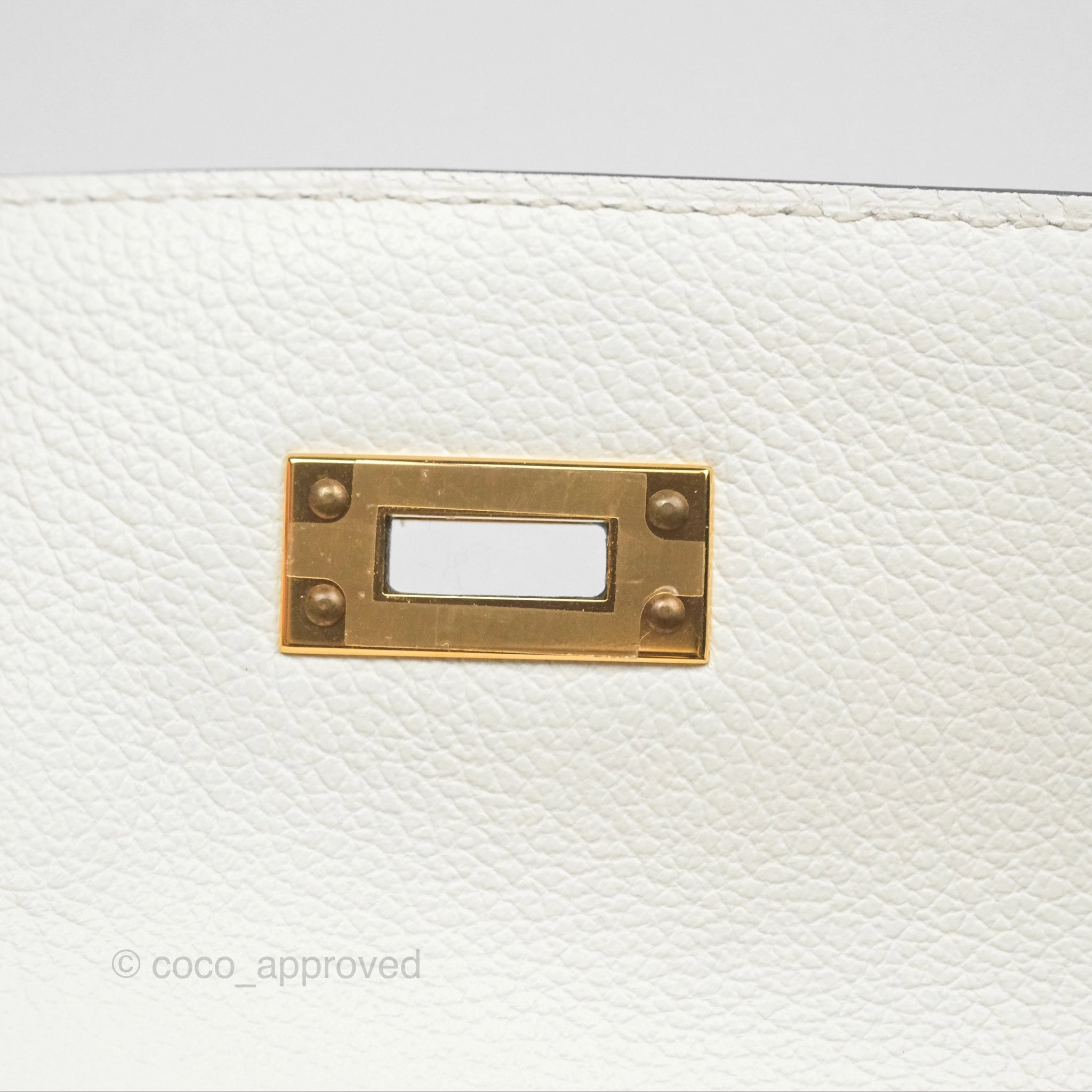 Herms Kelly Danse II Bag Blanc/Kraft Evercolor Gold Hardware