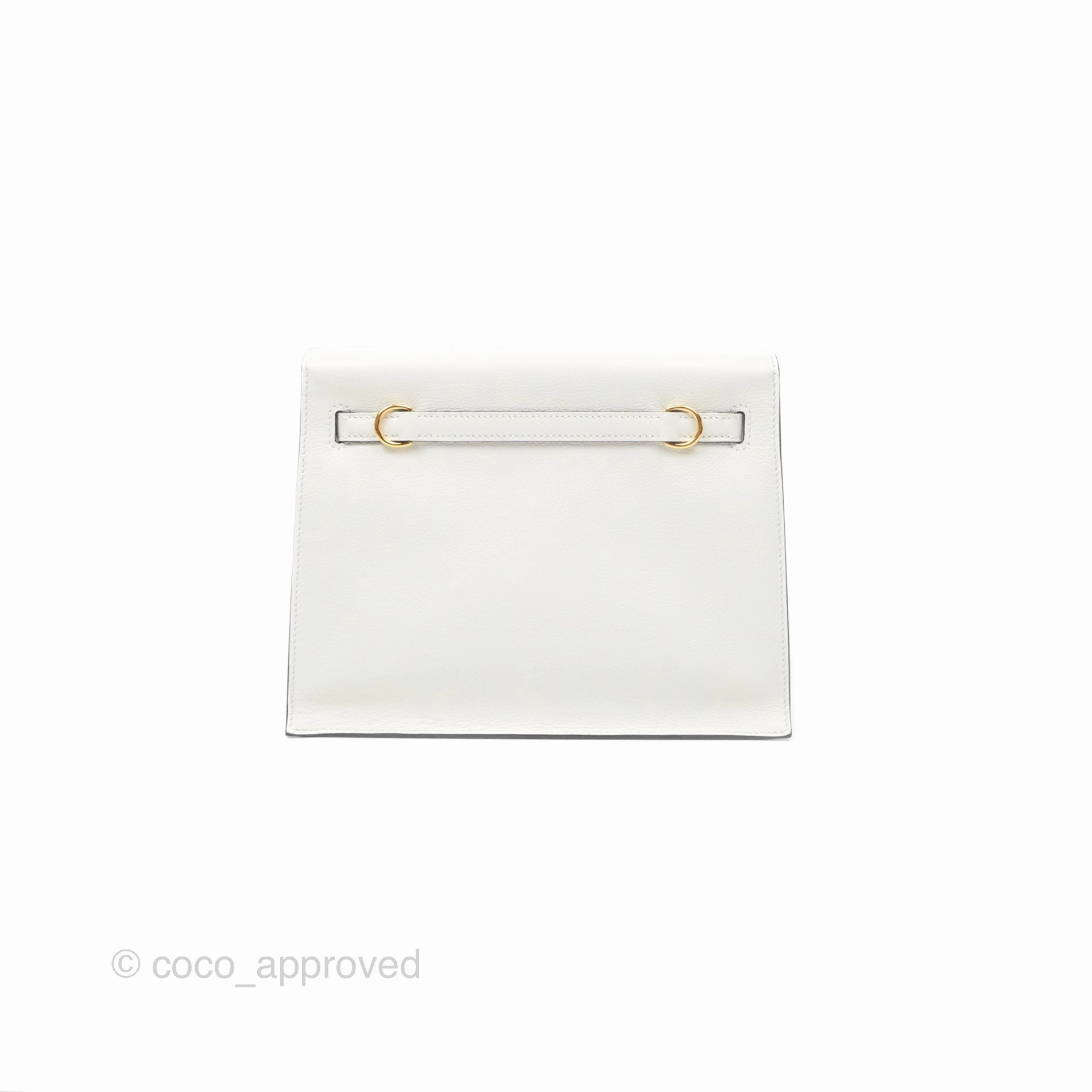 Herms Kelly Danse II Bag Blanc/Kraft Evercolor Gold Hardware