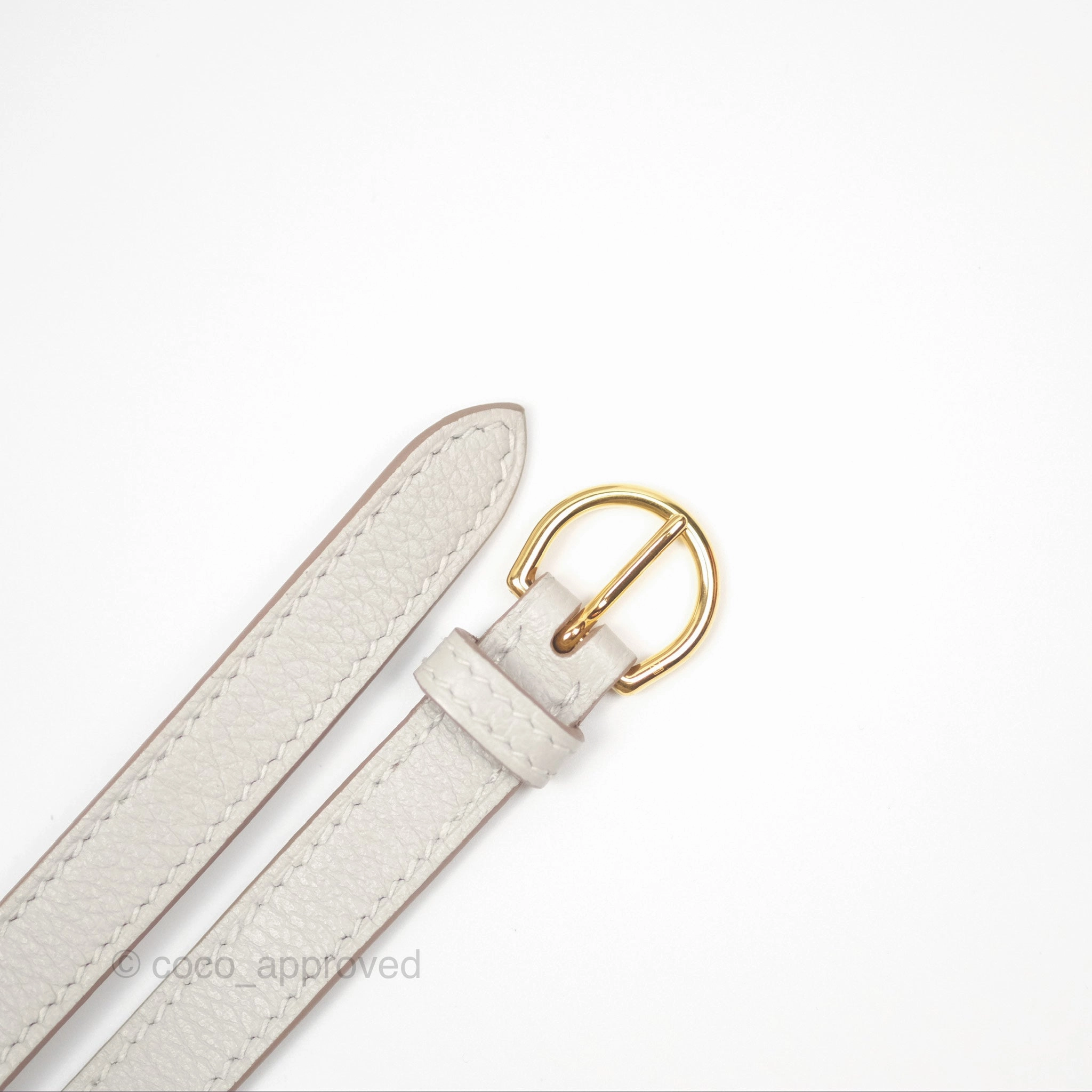 Herms Kelly Danse II Bag Gris Perle 80 Evercolor Gold Hardware
