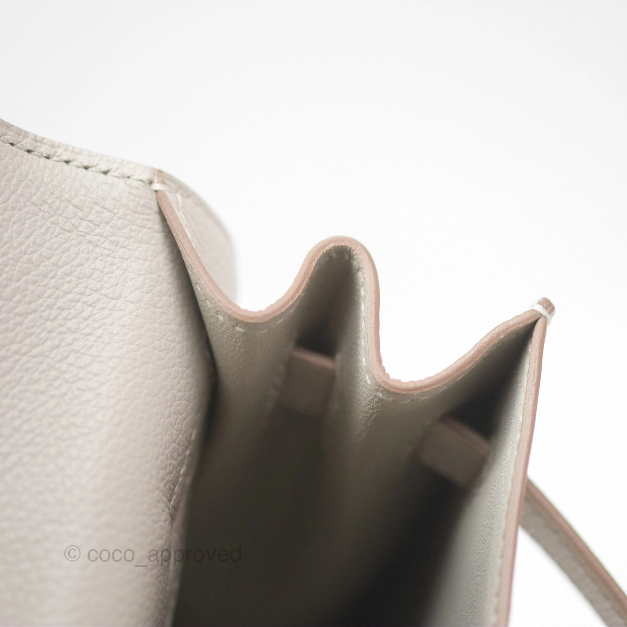 Herms Kelly Danse II Bag Gris Perle 80 Evercolor Gold Hardware