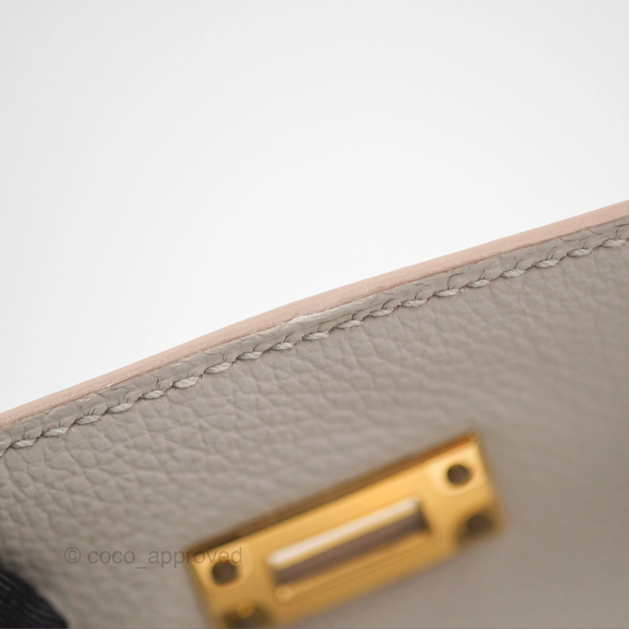 Herms Kelly Danse II Bag Gris Perle 80 Evercolor Gold Hardware