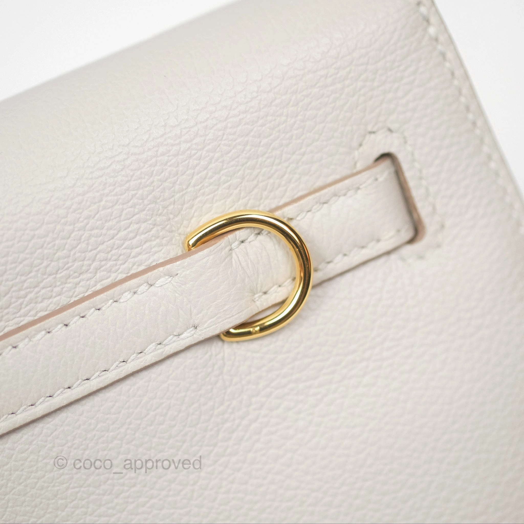 Herms Kelly Danse II Bag Gris Perle 80 Evercolor Gold Hardware