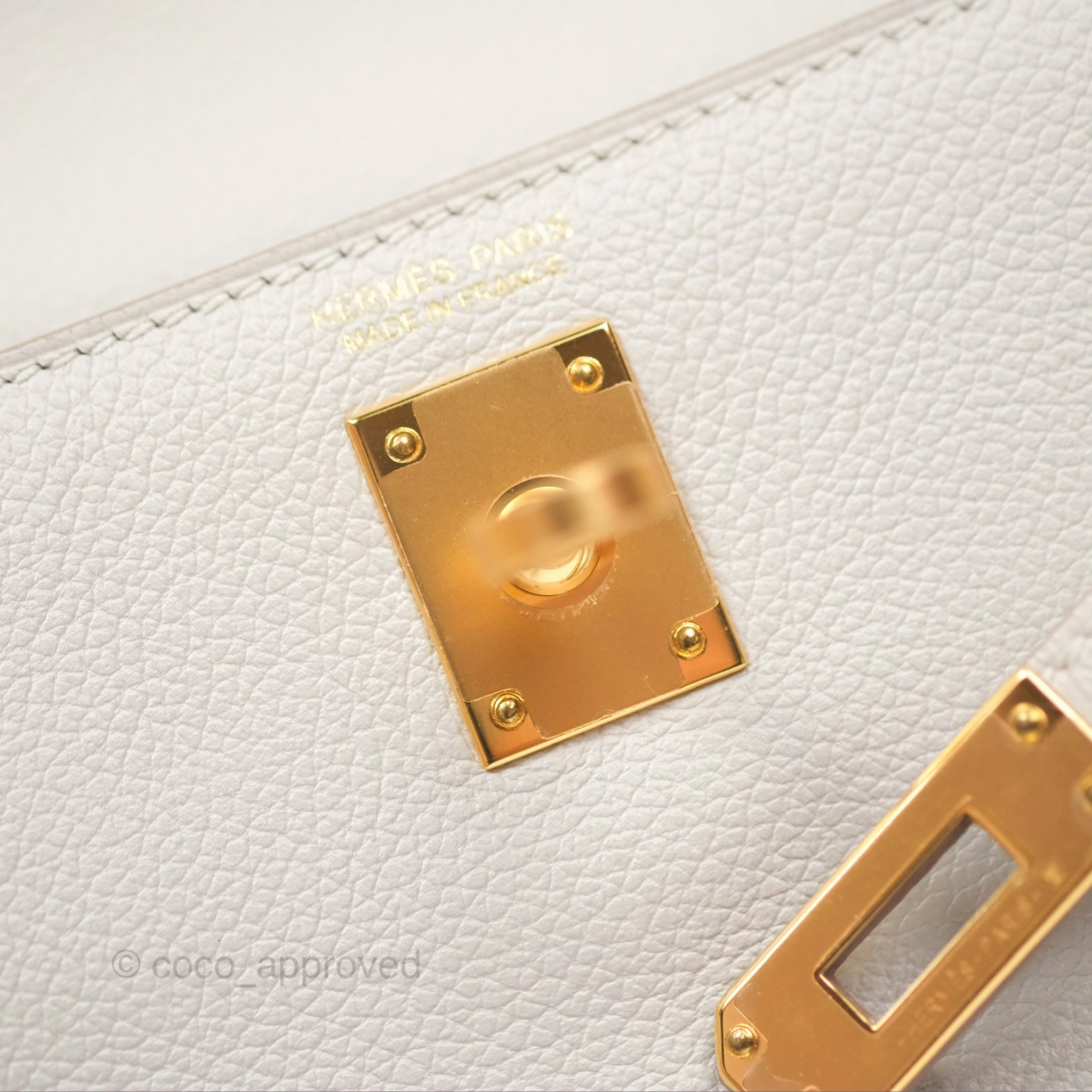 Herms Kelly Danse II Bag Gris Perle 80 Evercolor Gold Hardware