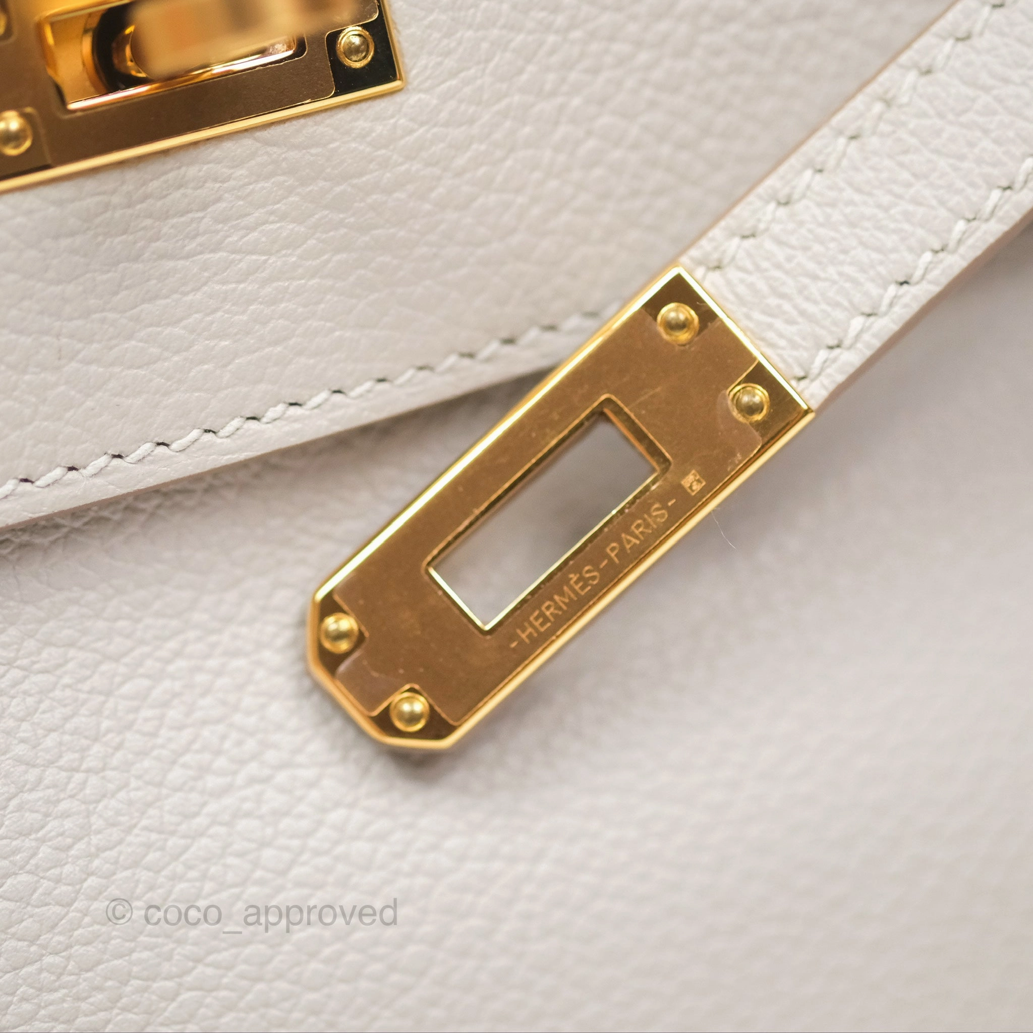 Herms Kelly Danse II Bag Gris Perle 80 Evercolor Gold Hardware
