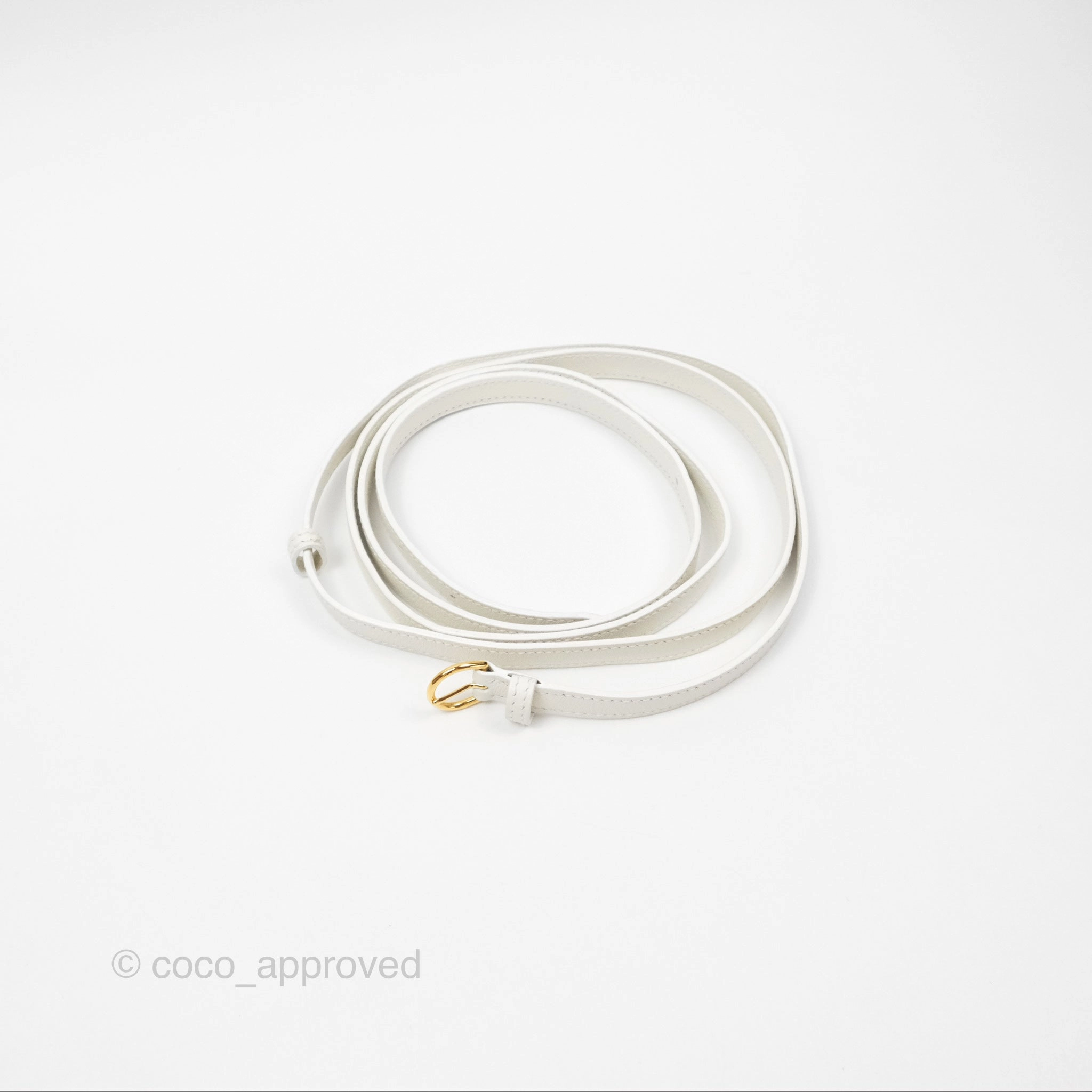 Herms Kelly Danse II Bag White Evercolor Gold Hardware