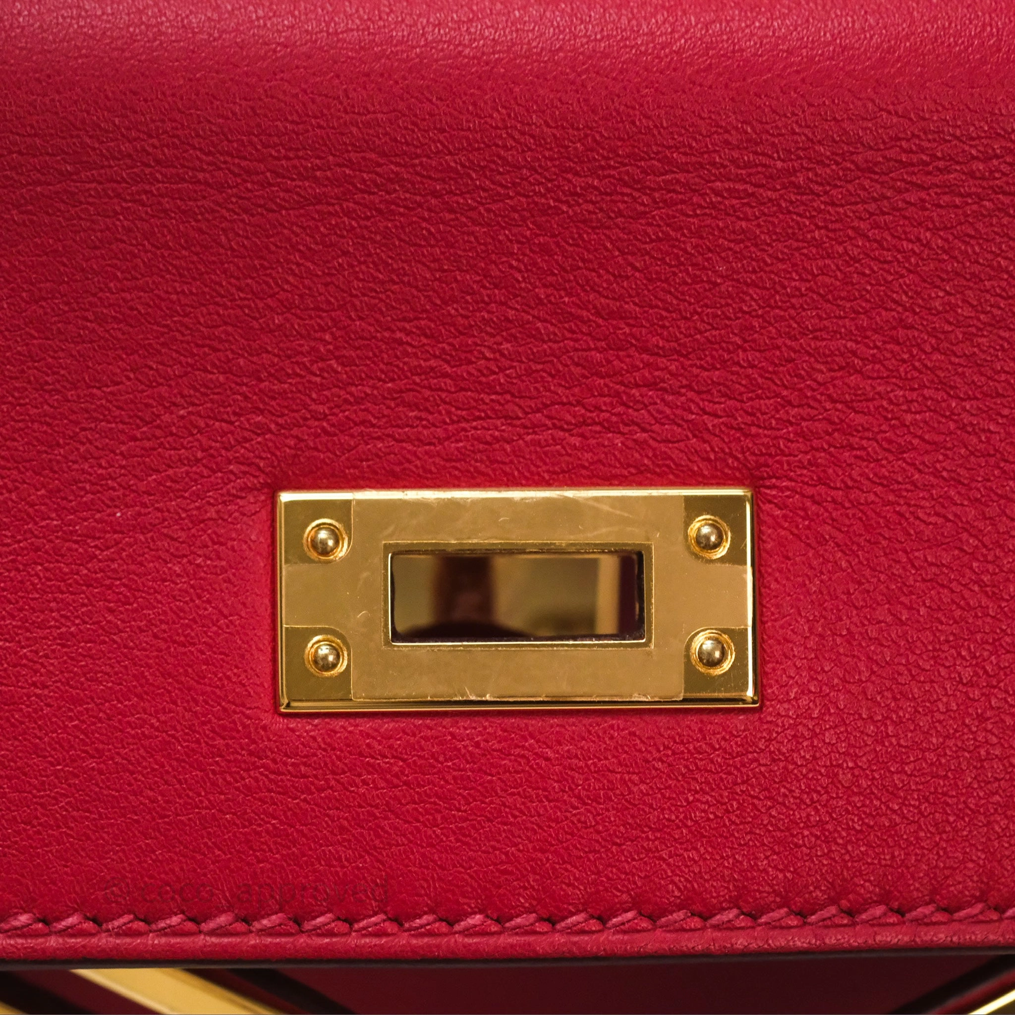 Herms Kelly II 25 Retourne Swift Rouge Piment 5X Gold Hardware