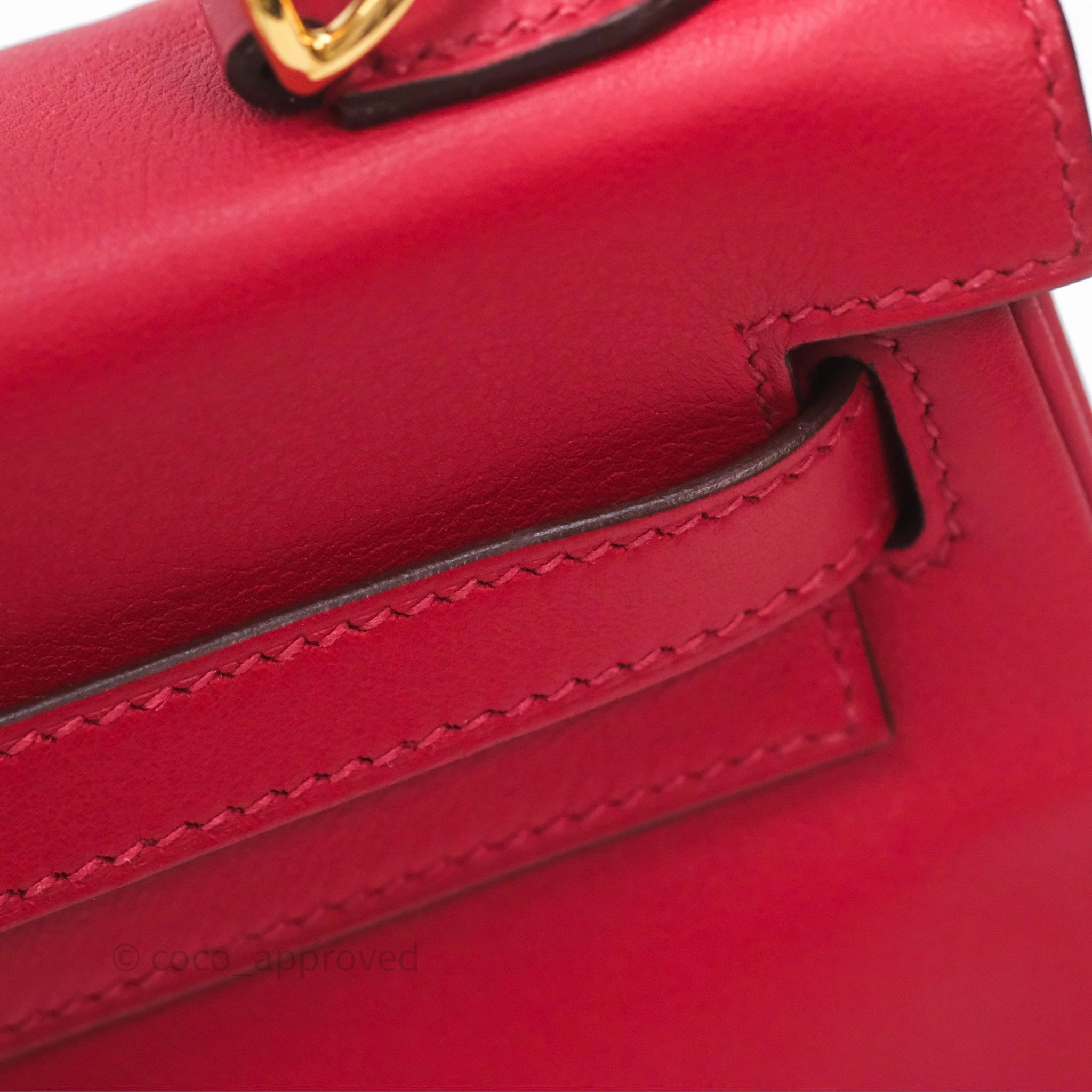 Herms Kelly II 25 Retourne Swift Rouge Piment 5X Gold Hardware