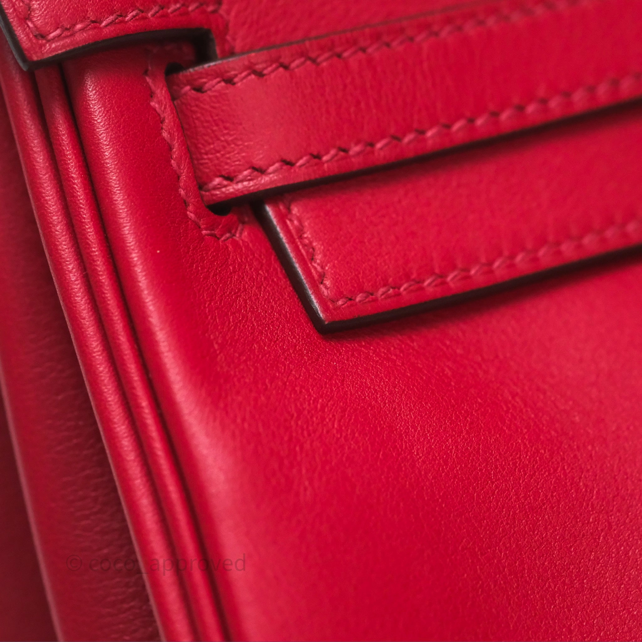 Herms Kelly II 25 Retourne Swift Rouge Piment 5X Gold Hardware