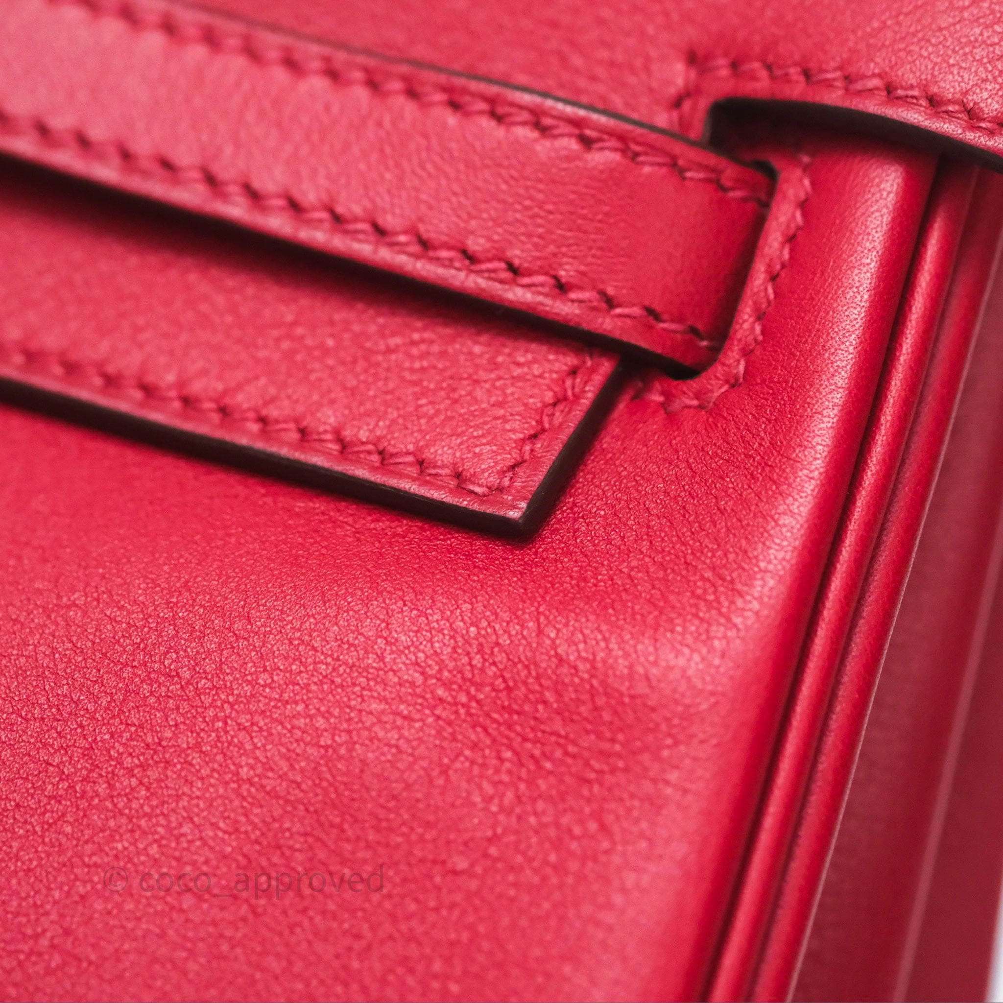 Herms Kelly II 25 Retourne Swift Rouge Piment 5X Gold Hardware